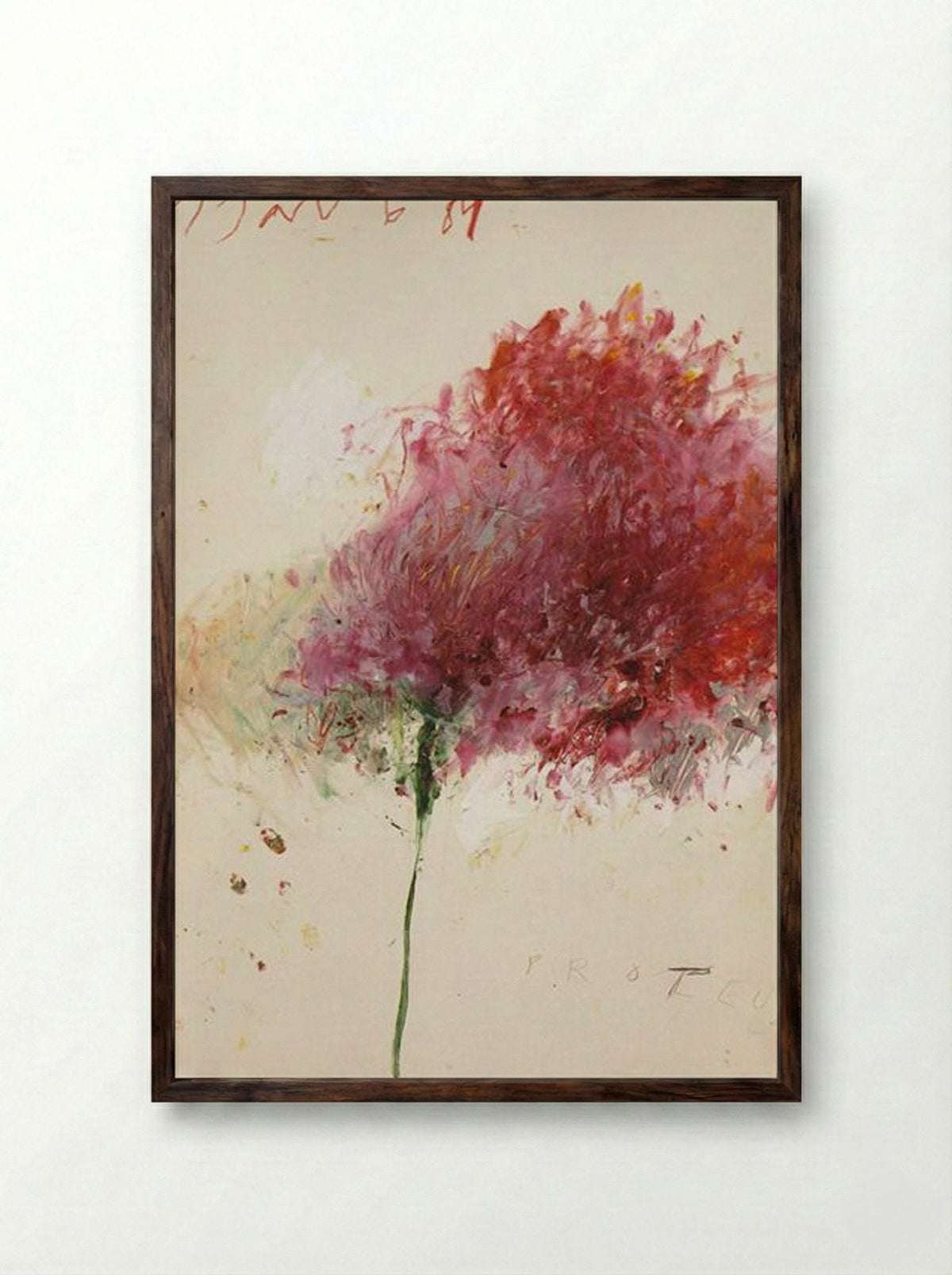 Proteus - Cy Twombly - Framed Print Dark Wood
