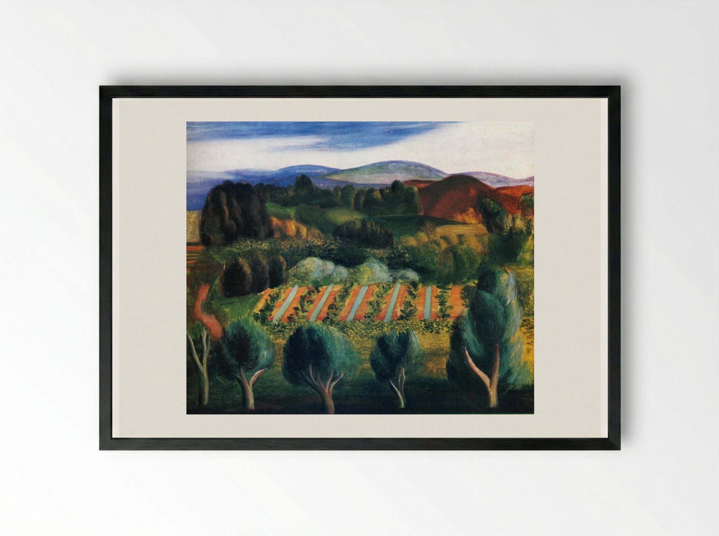 Provence Landscape - Moïse Kisling - Framed Print Black
