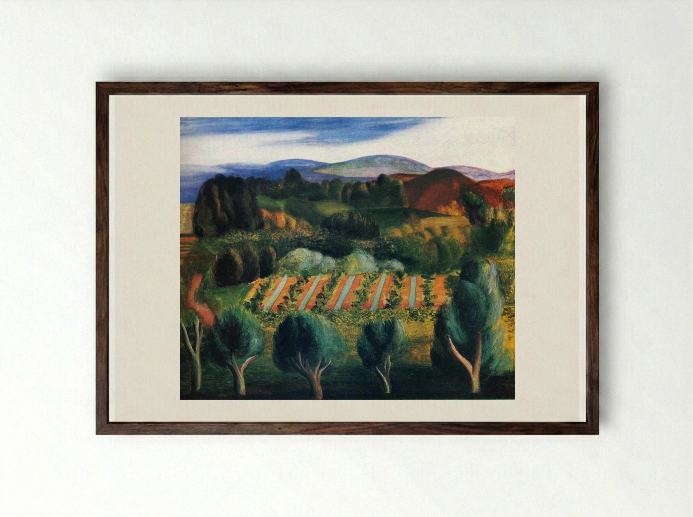 Provence Landscape - Moïse Kisling - Framed Print Dark Wood