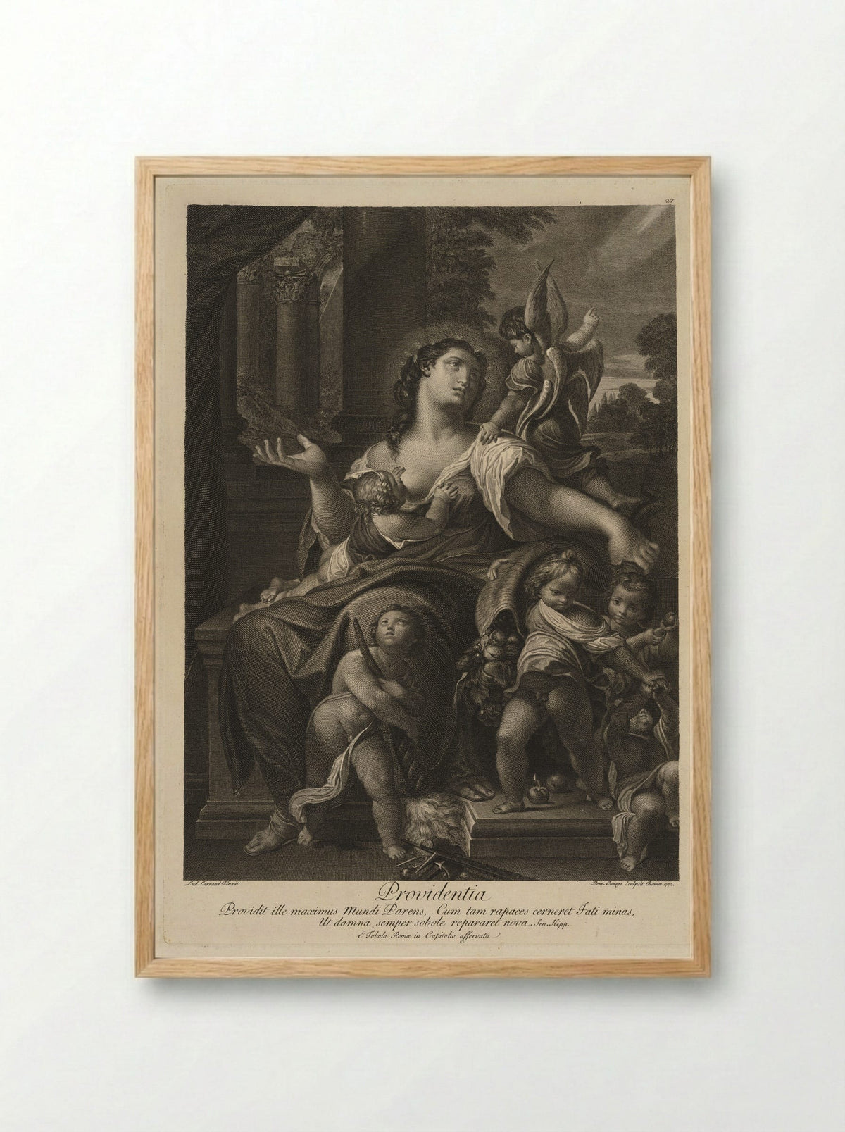 Providentia - Domenico Cunego - Framed Print Wood