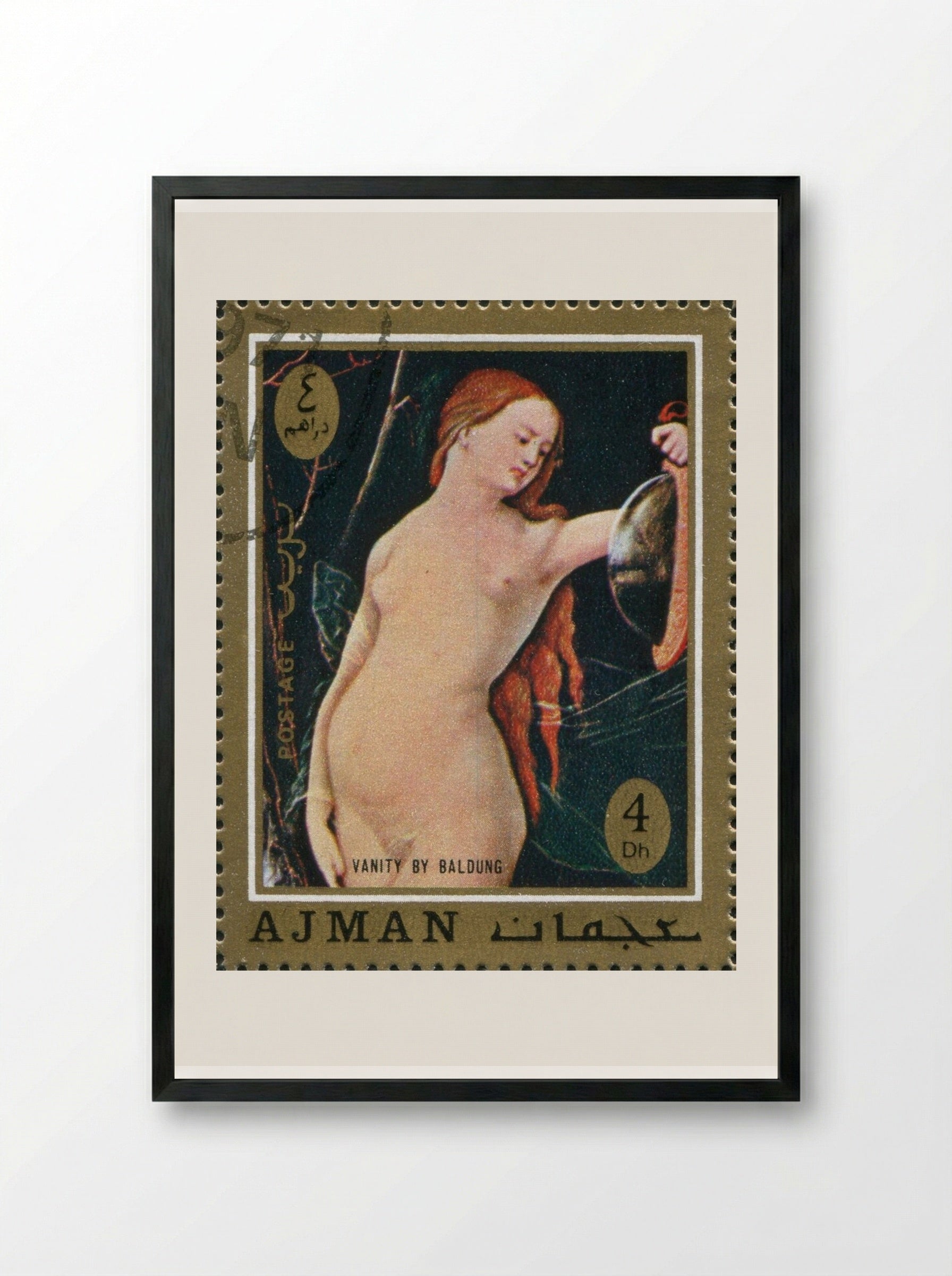 Prudence - Hans Baldung Grien - Framed Print Black