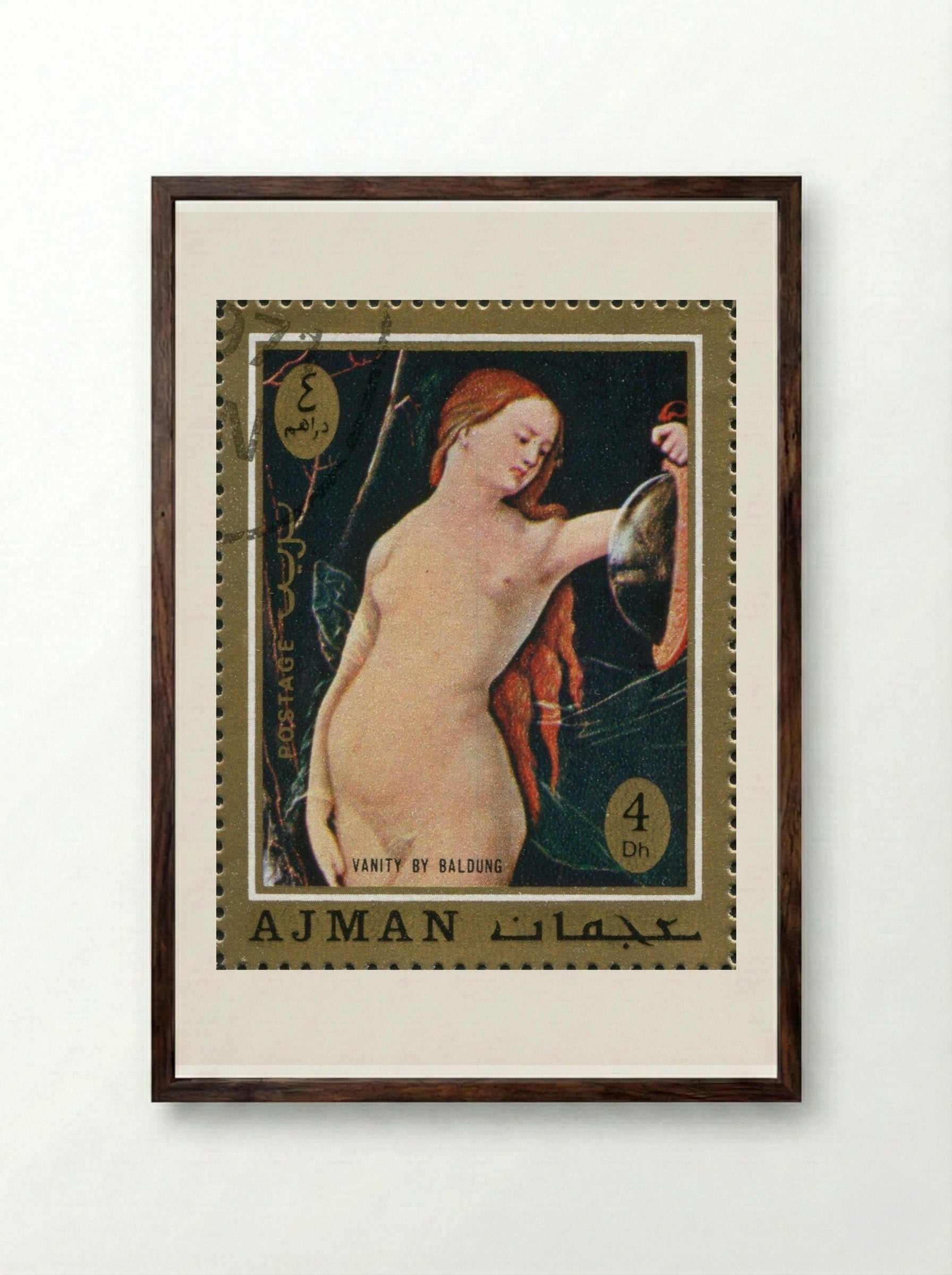 Prudence - Hans Baldung Grien - Framed Print Dark Wood