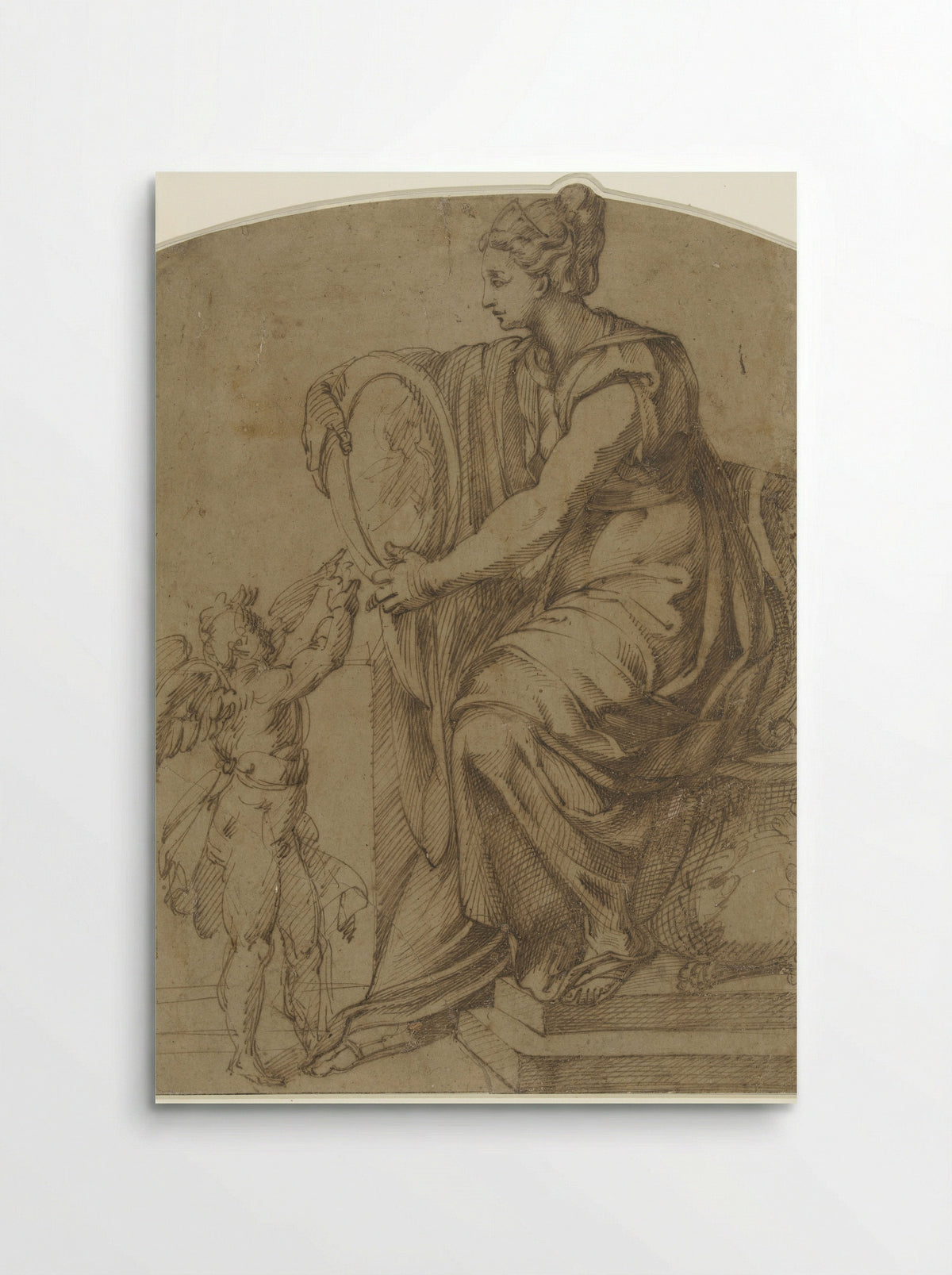 Prudentia (Woman with a Mirror on a Throne) - Bartolomeo Passarotti - Poster