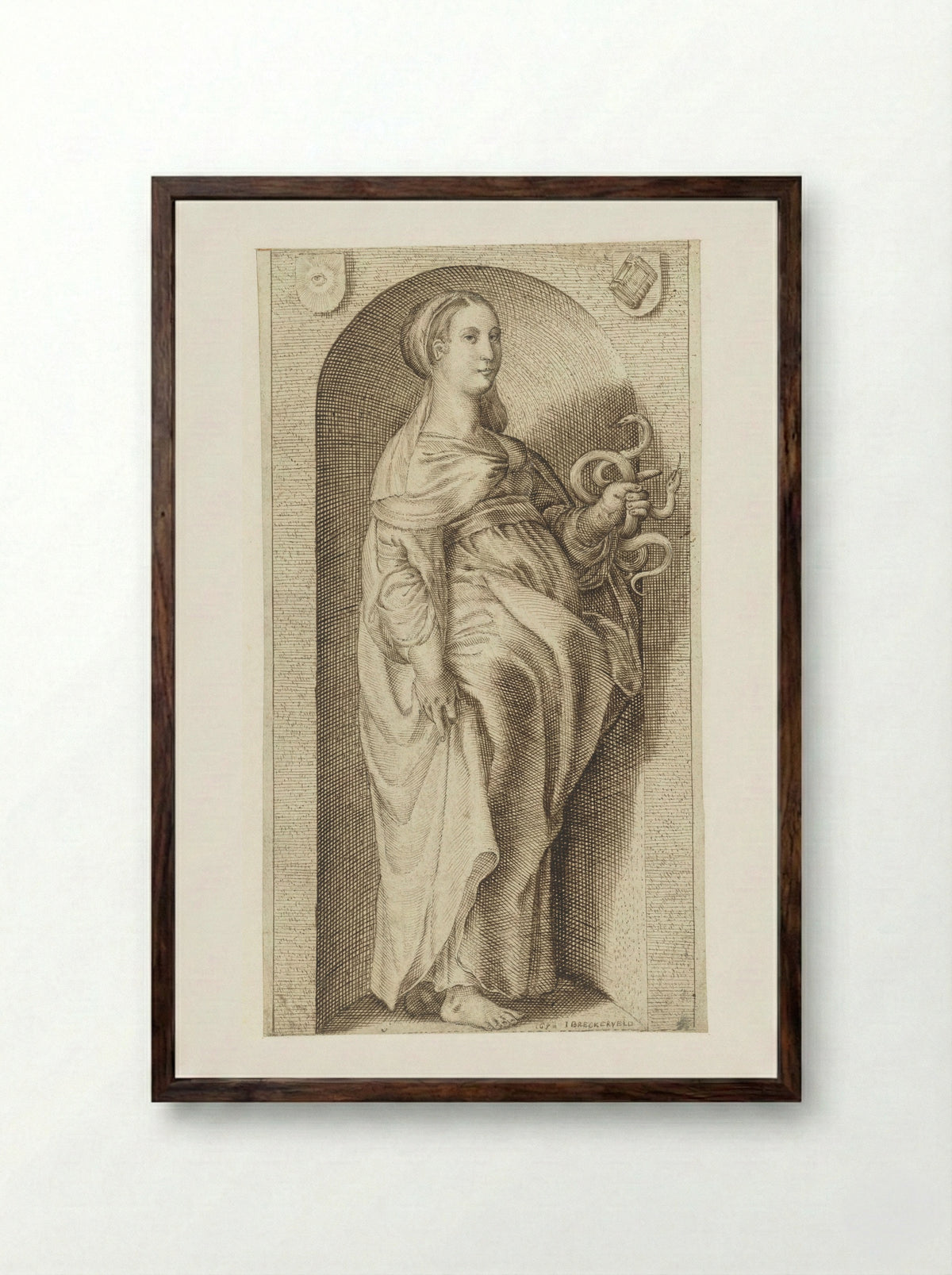 Prudentia - Jozua Breckerveld - Framed Print Dark Wood