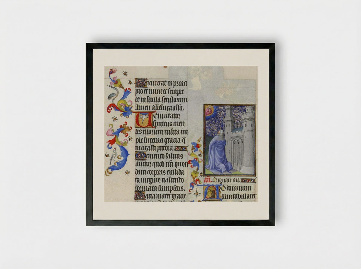 Psalm CXIX - Limbourg brothers - Framed Print Black