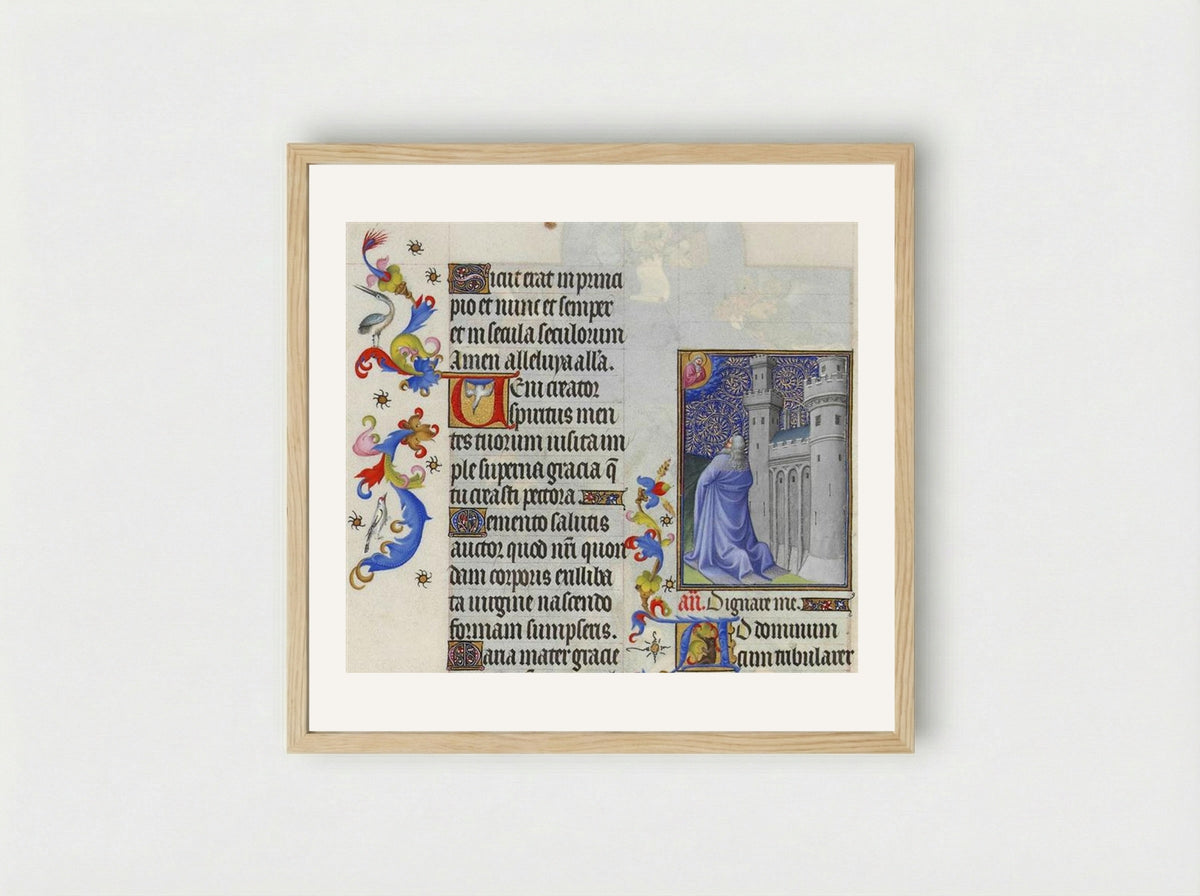 Psalm CXIX - Limbourg brothers - Framed Print Wood