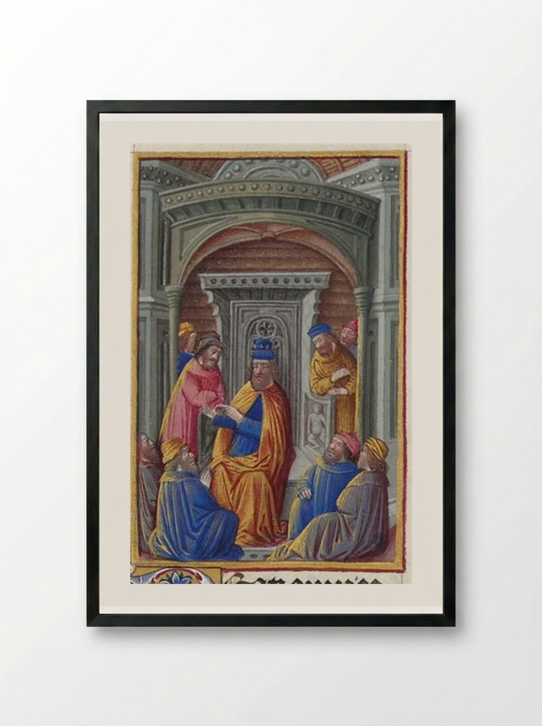Psalm CXXVII - Limbourg brothers - Framed Print Black