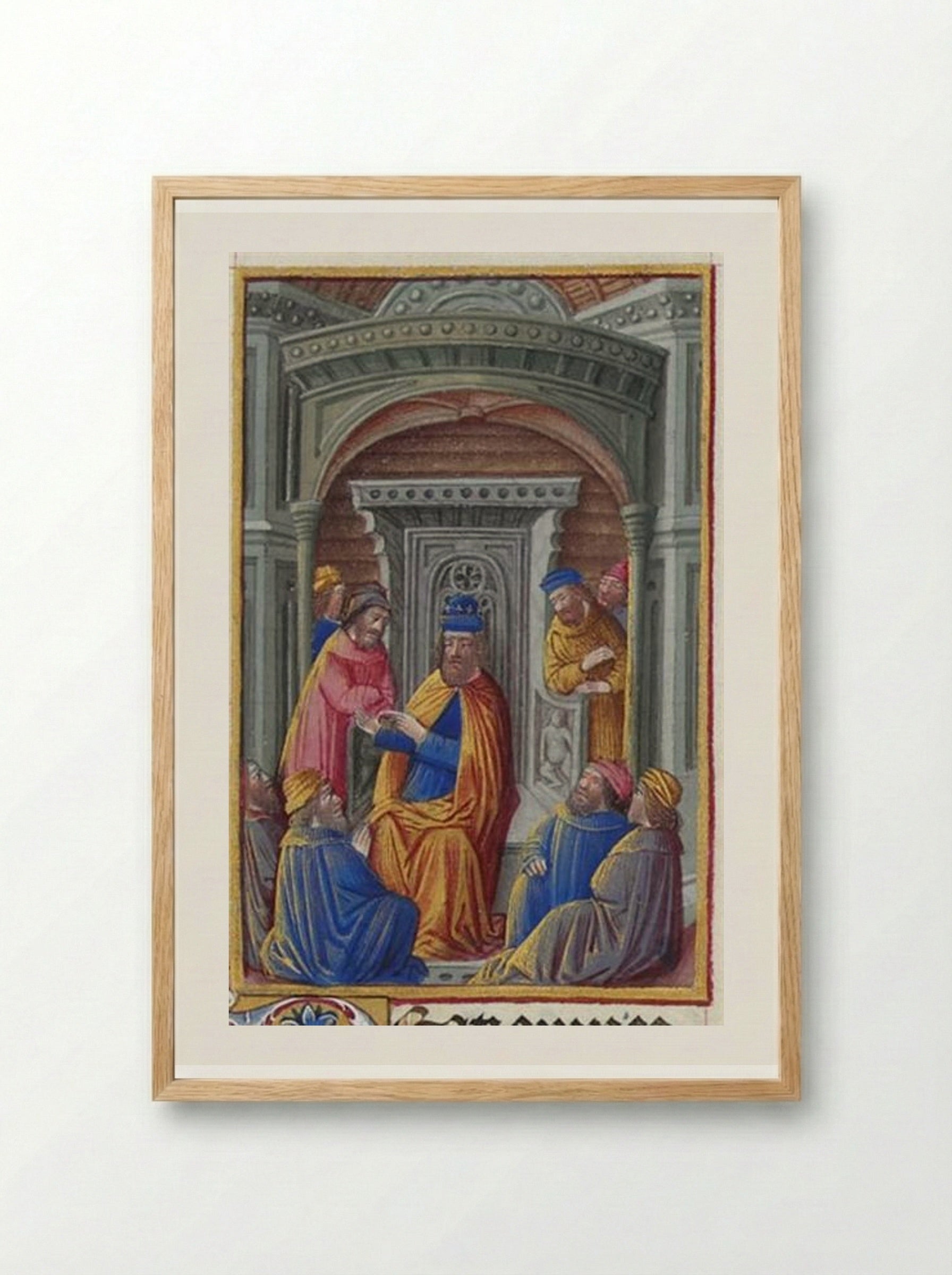 Psalm CXXVII - Limbourg brothers - Framed Print Wood