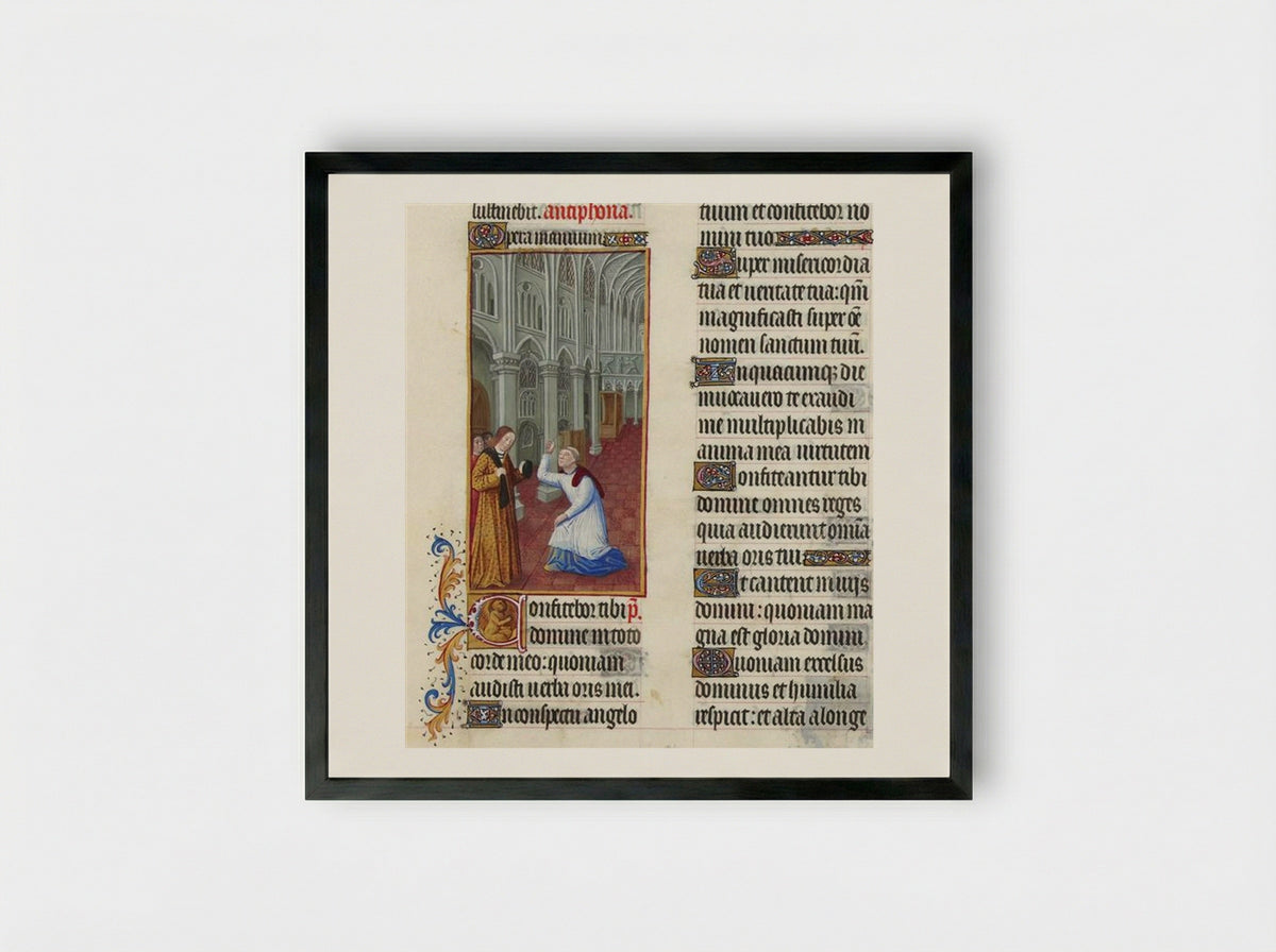 Psalm CXXXVII - Limbourg brothers - Framed Print Black