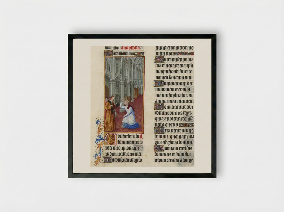 Psalm CXXXVII - Limbourg brothers - Framed Print Black