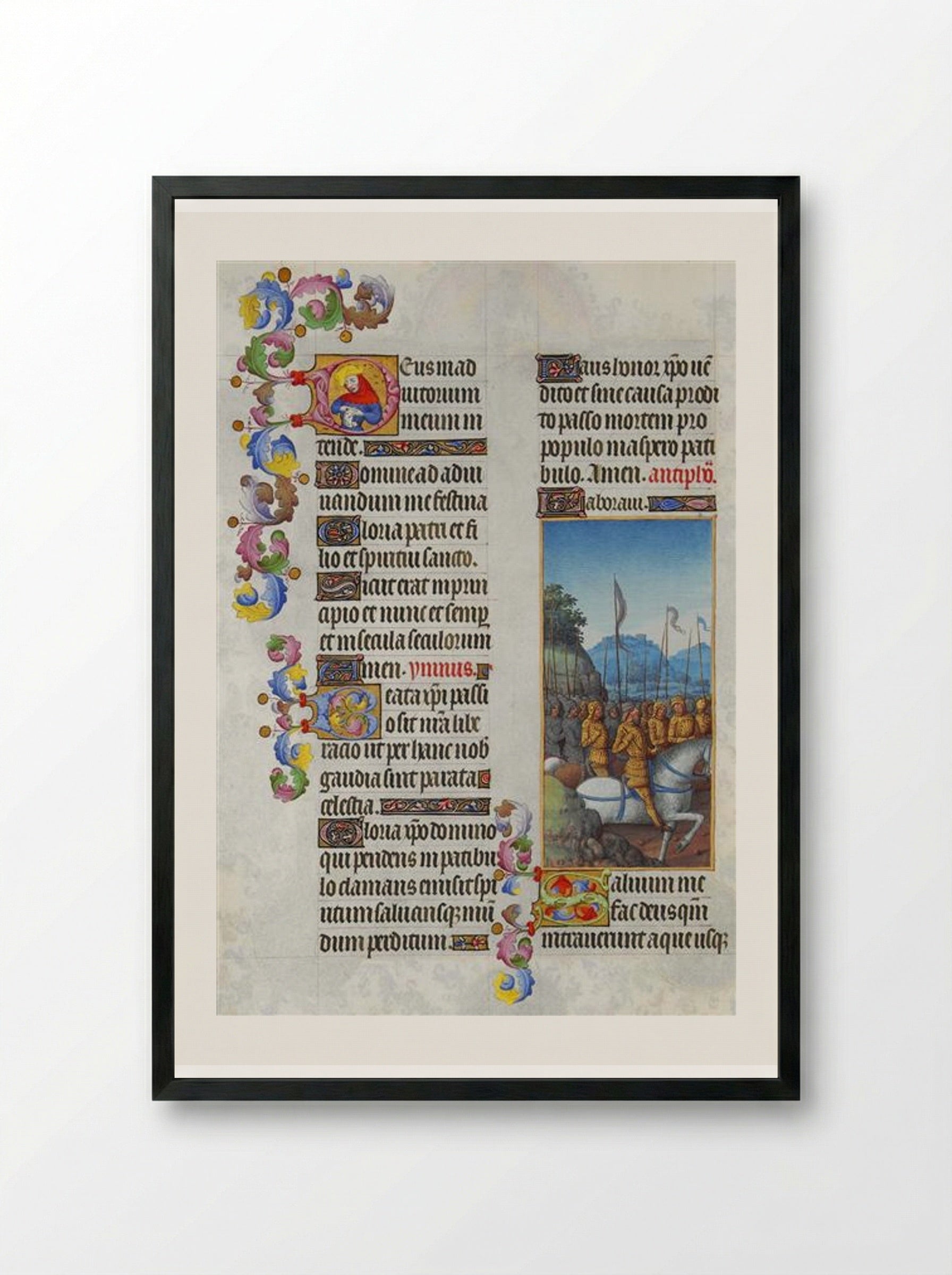 Psalm LXVIII - Limbourg brothers - Framed Print Black