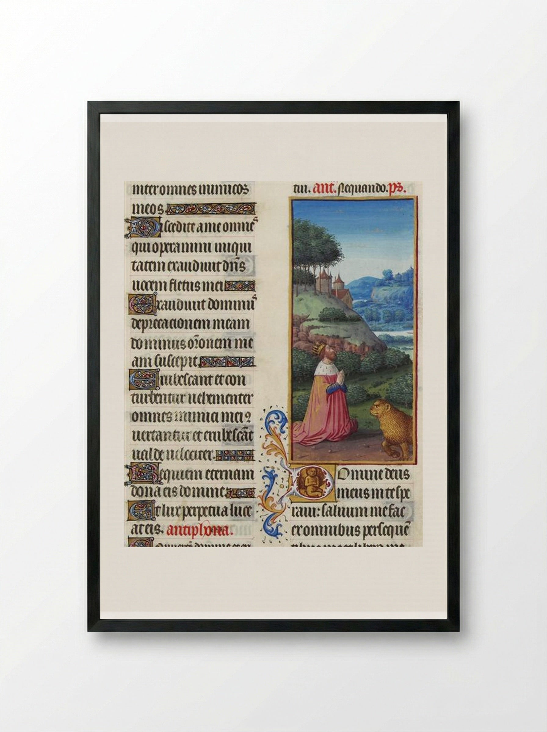 Psalm VII - Limbourg brothers - Framed Print Black