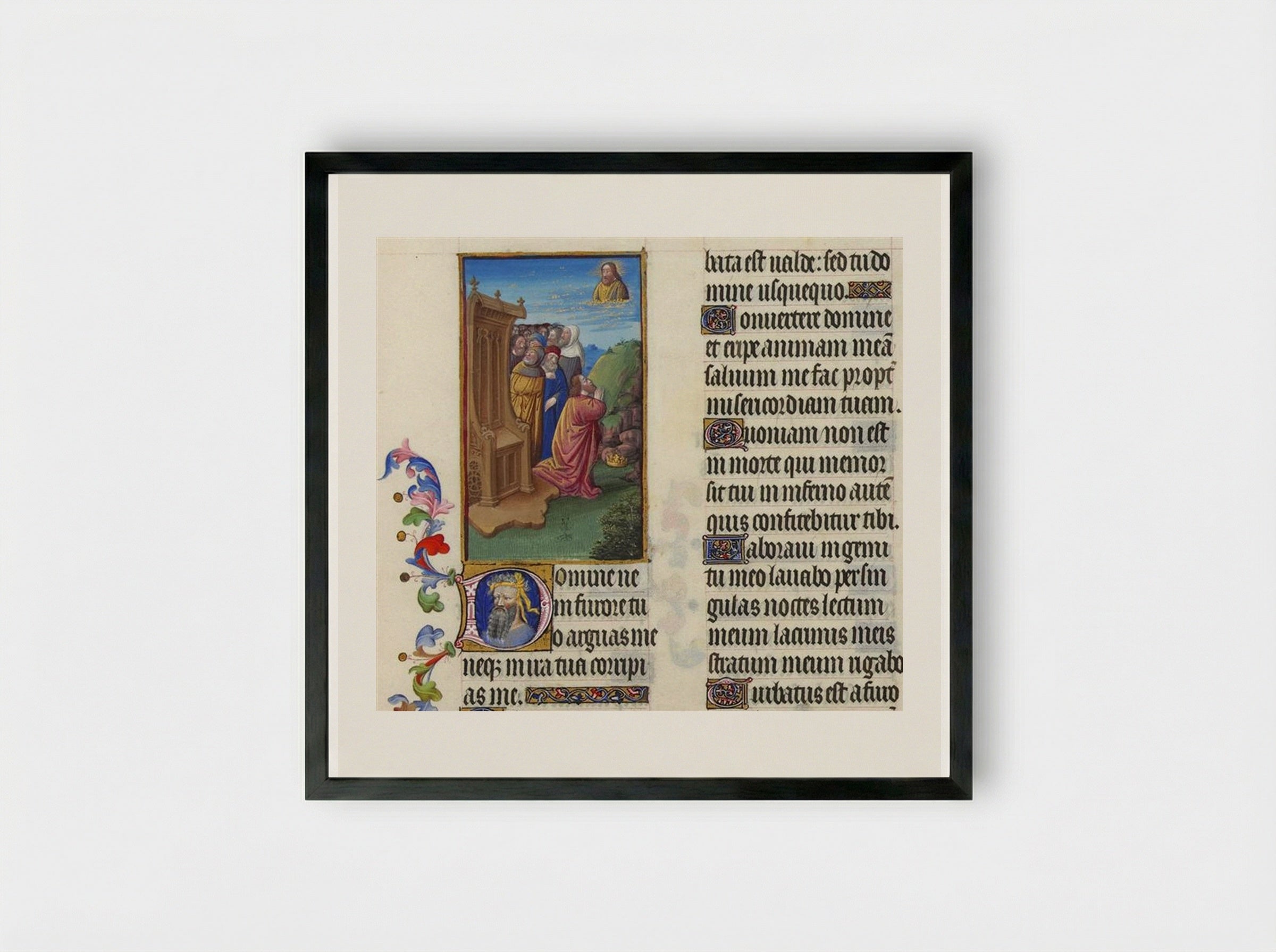 Psalm VI - Limbourg brothers - Framed Print Black