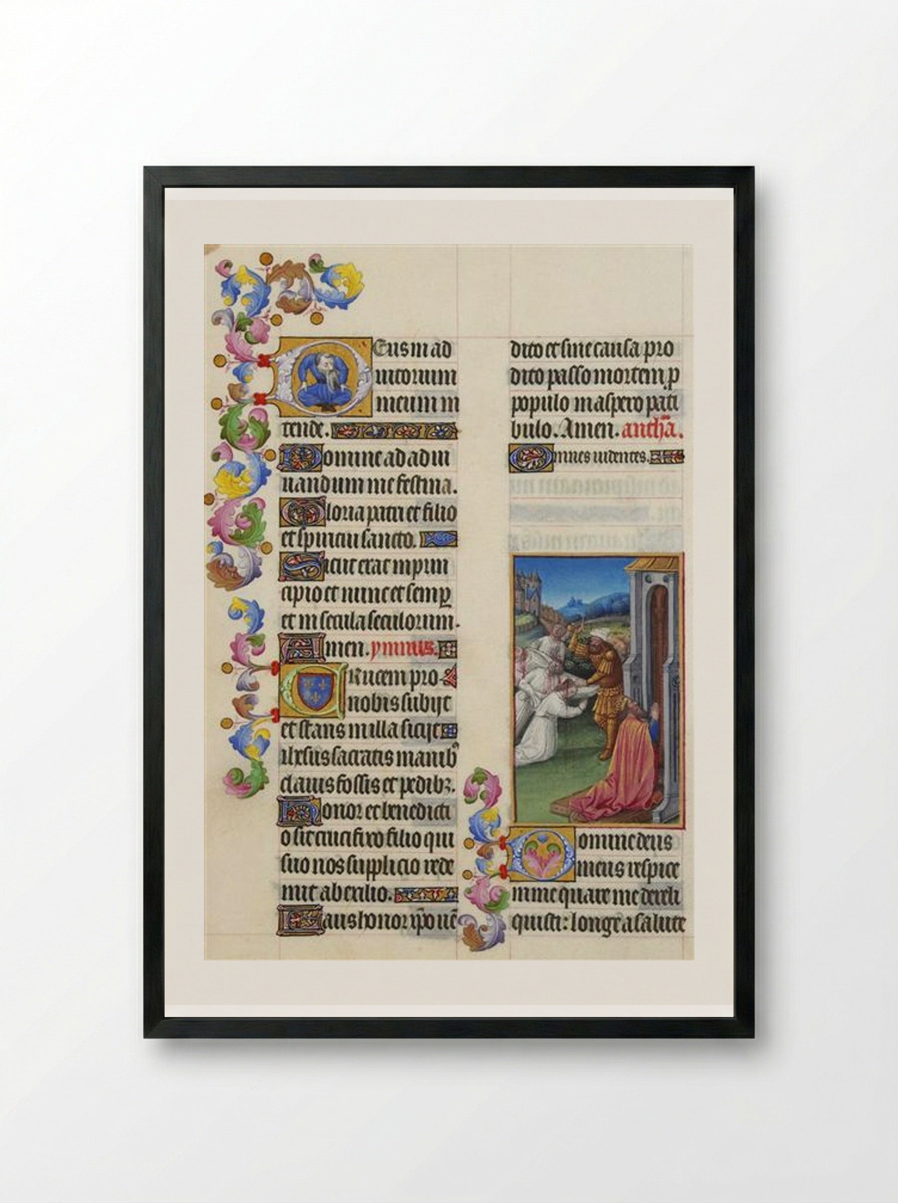 Psalm XXI - Limbourg brothers - Framed Print Black