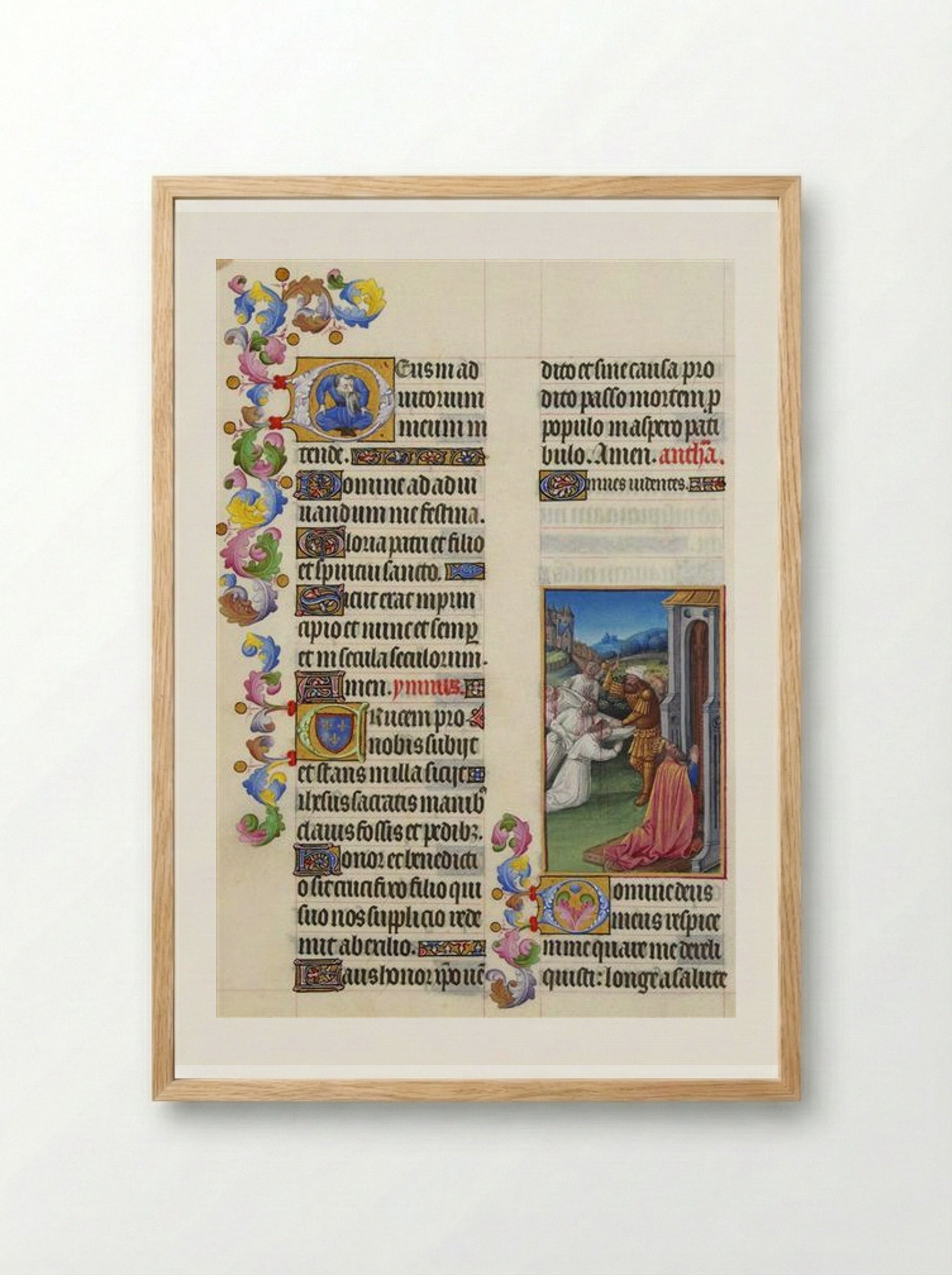 Psalm XXI - Limbourg brothers - Framed Print Wood