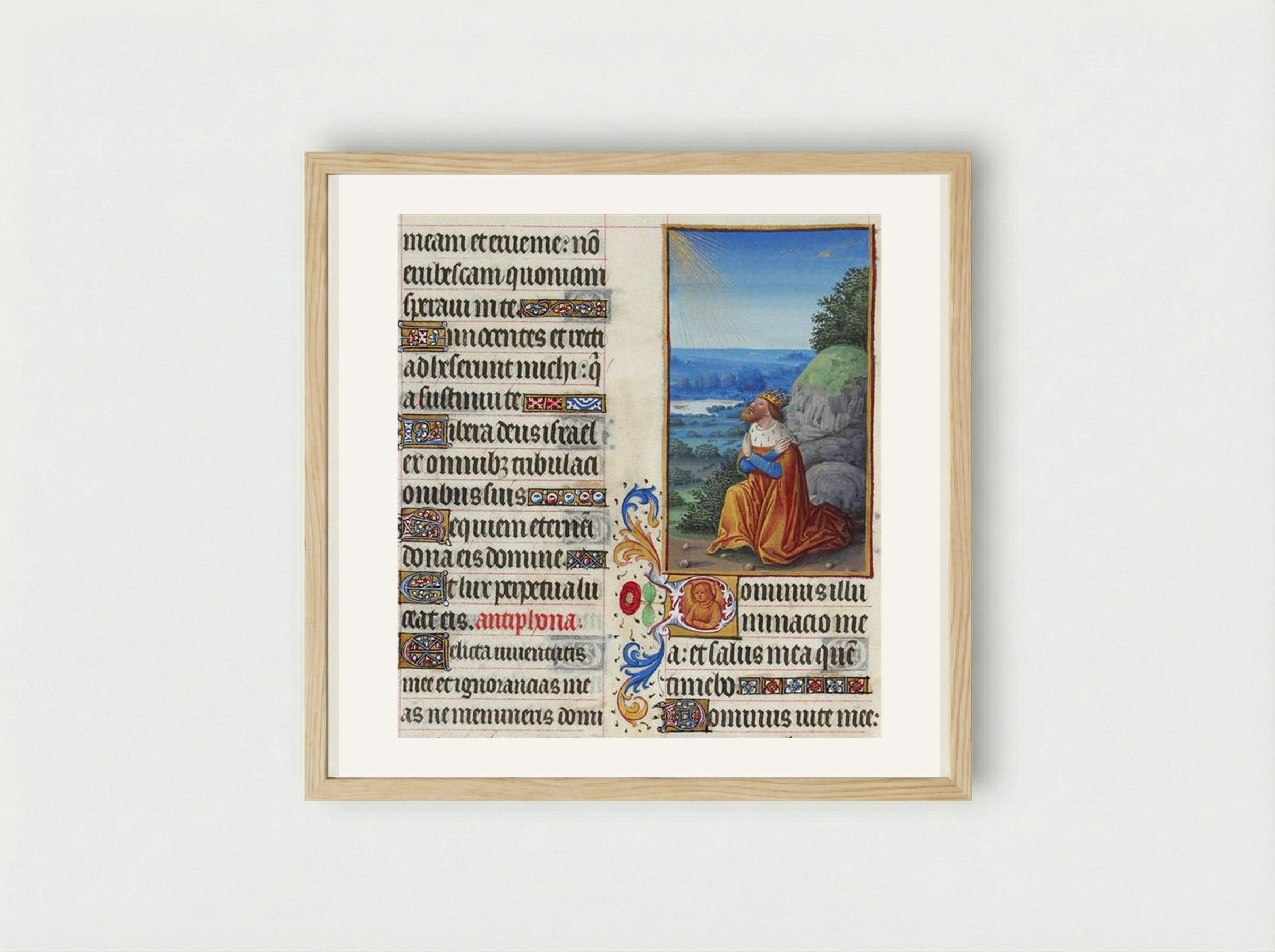 Psalm XXVI - Limbourg brothers - Framed Print Wood