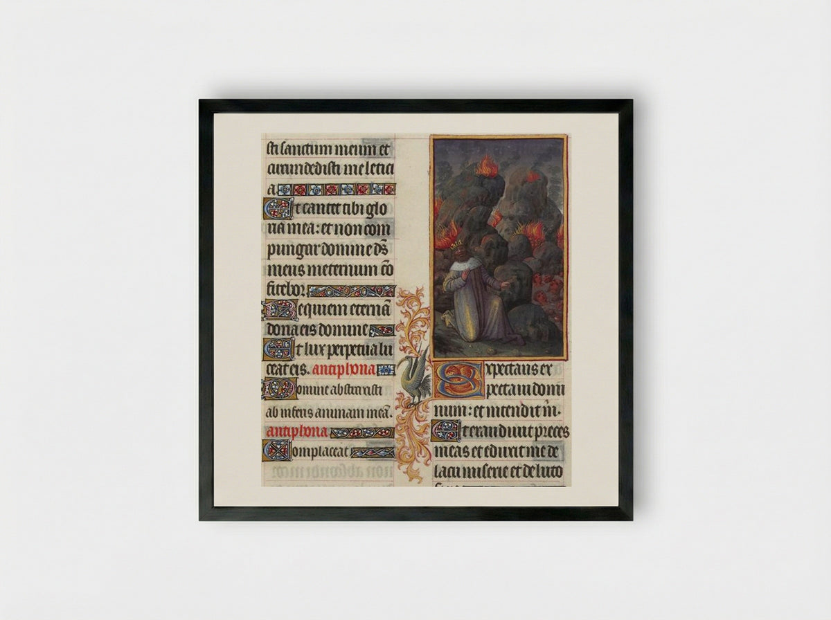 Psalm XXXIX - Limbourg brothers - Framed Print Black