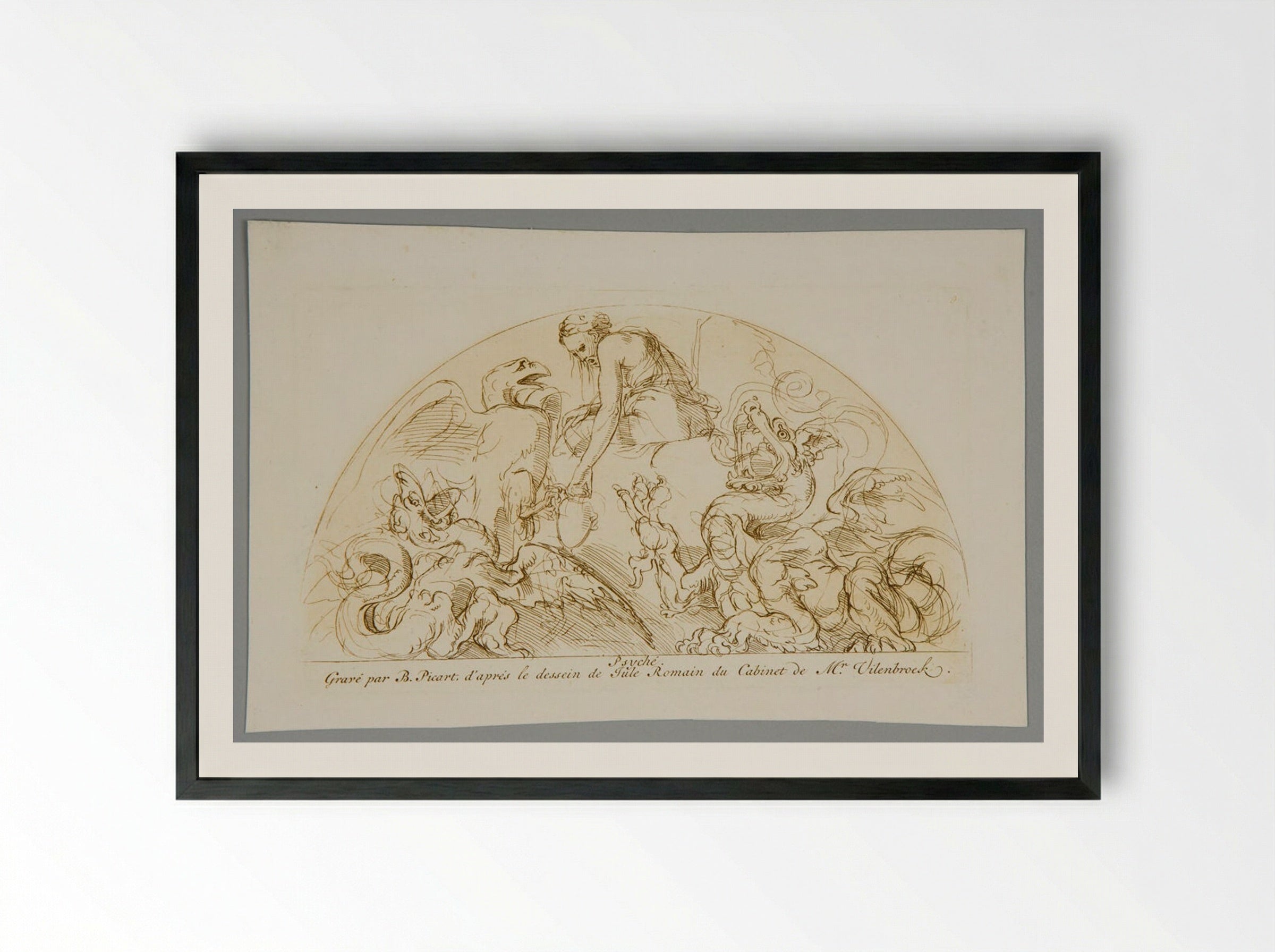 Psyché - Bernard Picart - Framed Print Black