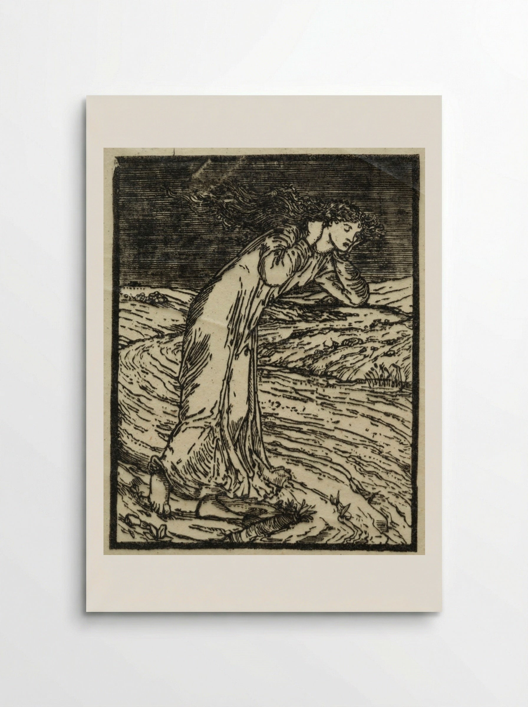 Psyche Throwing Herself into the River - William Morris - Poster