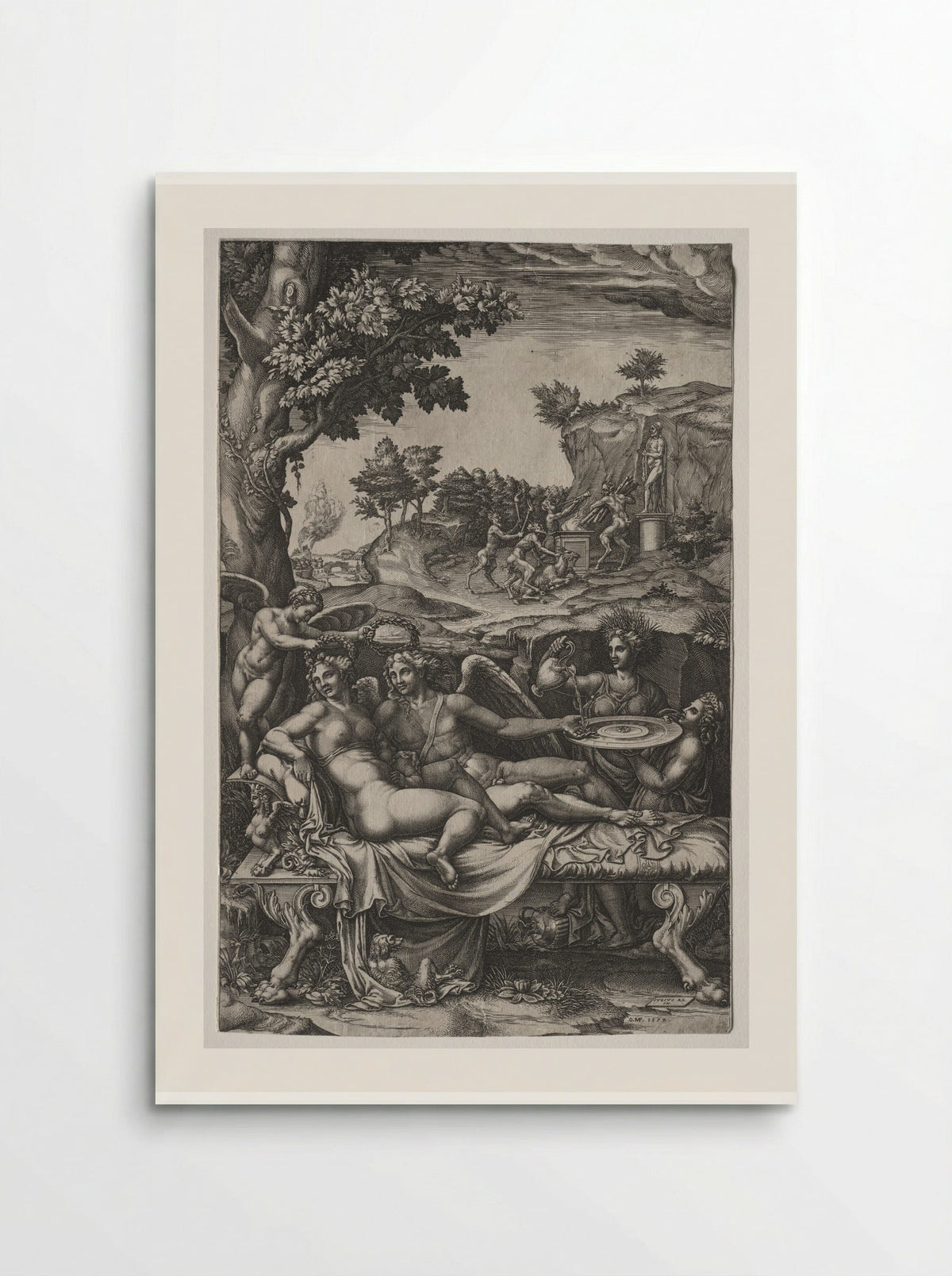 Psyche and Cupid - Giorgio Ghisi - Poster