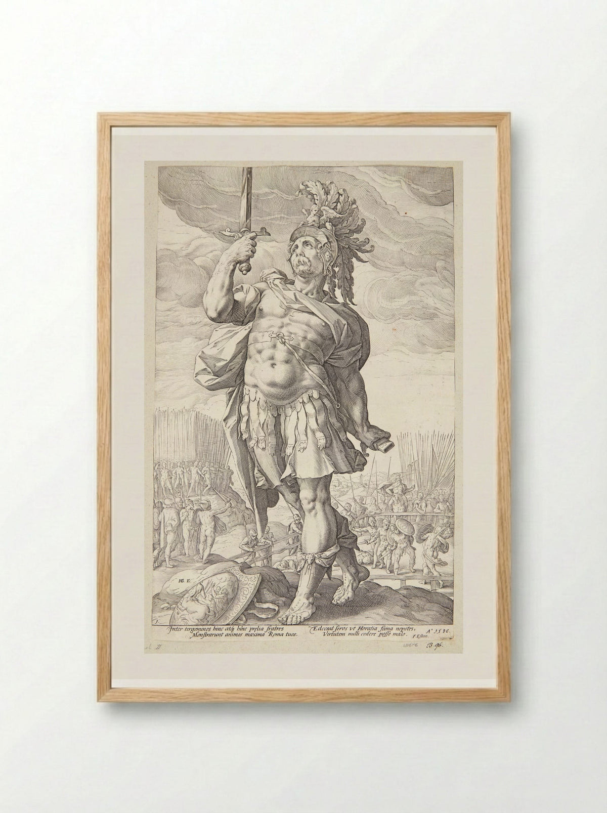Publius Horatius - Hendrick Goltzius - Framed Print Wood