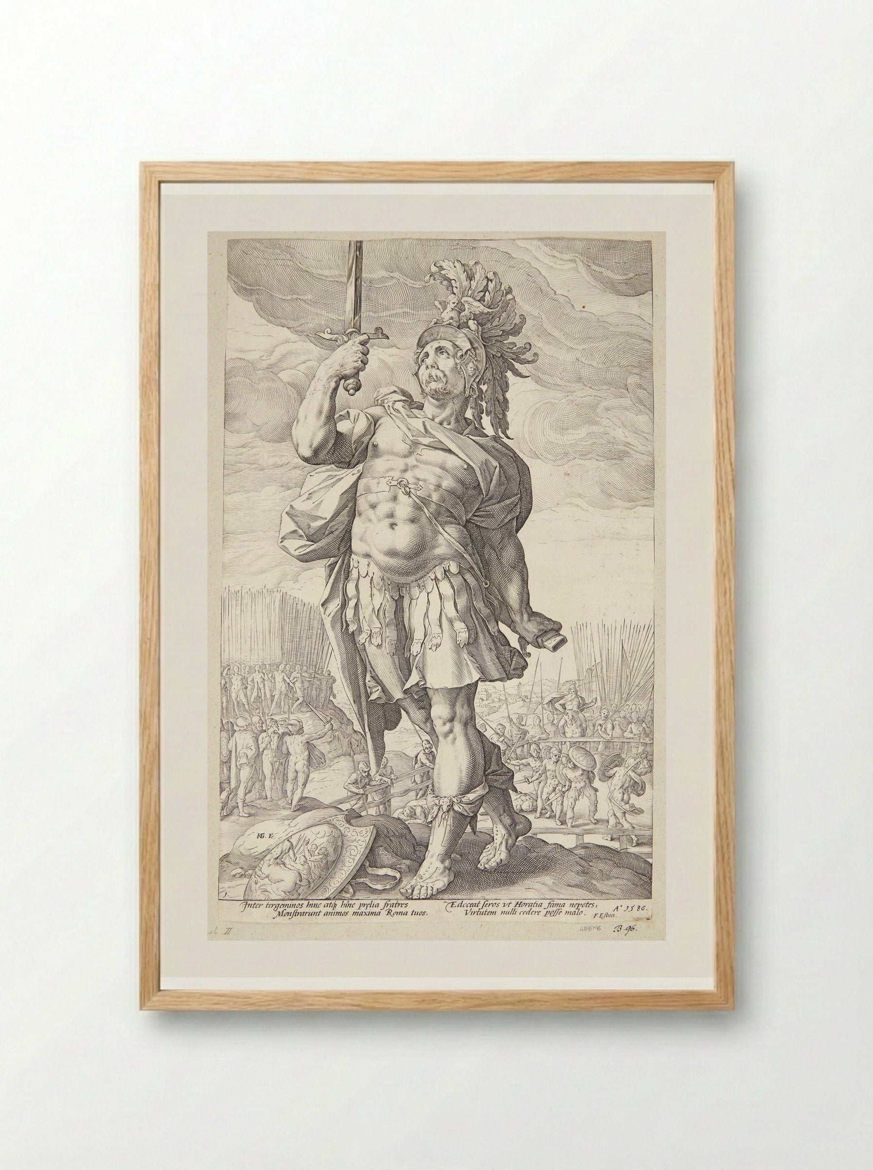 Publius Horatius - Hendrick Goltzius - Framed Print Wood