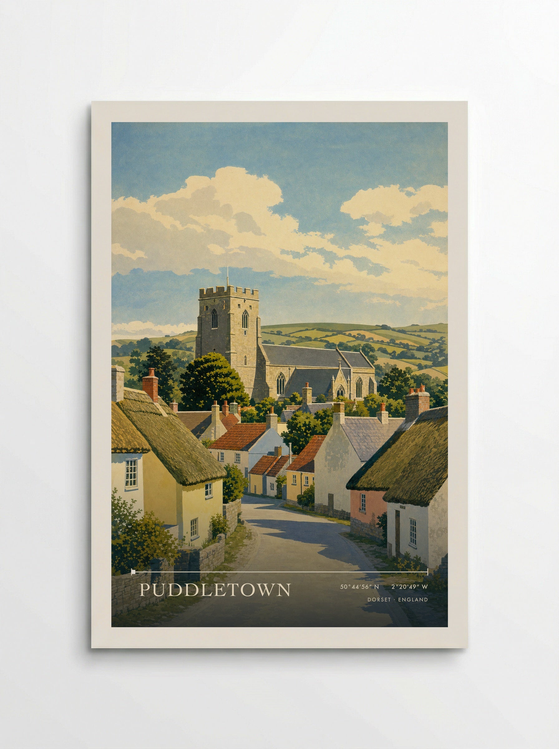 Puddletown Dorset England Travel Poster - Poster