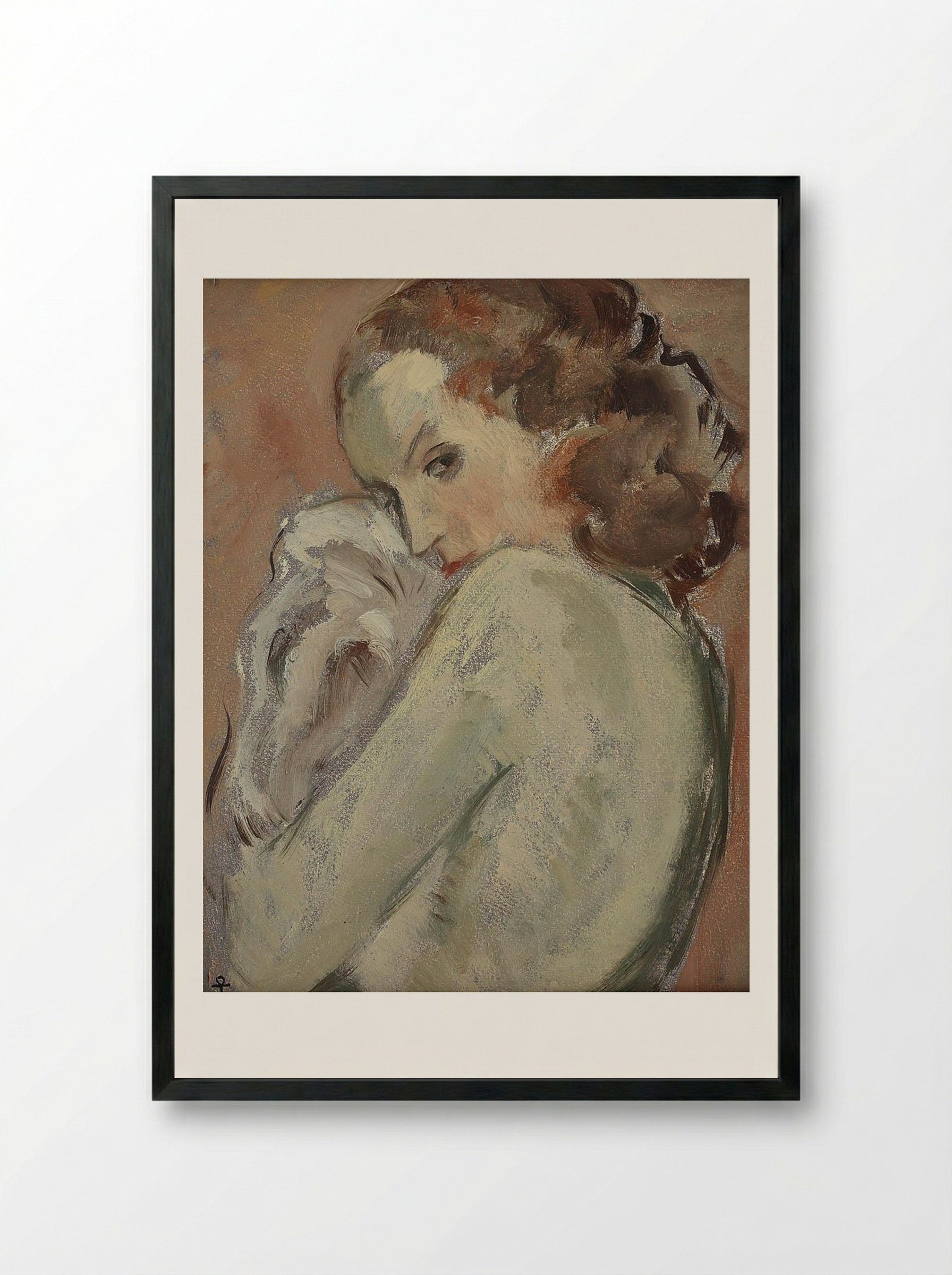Pudica - Ion Theodorescu-Sion - Framed Print Black