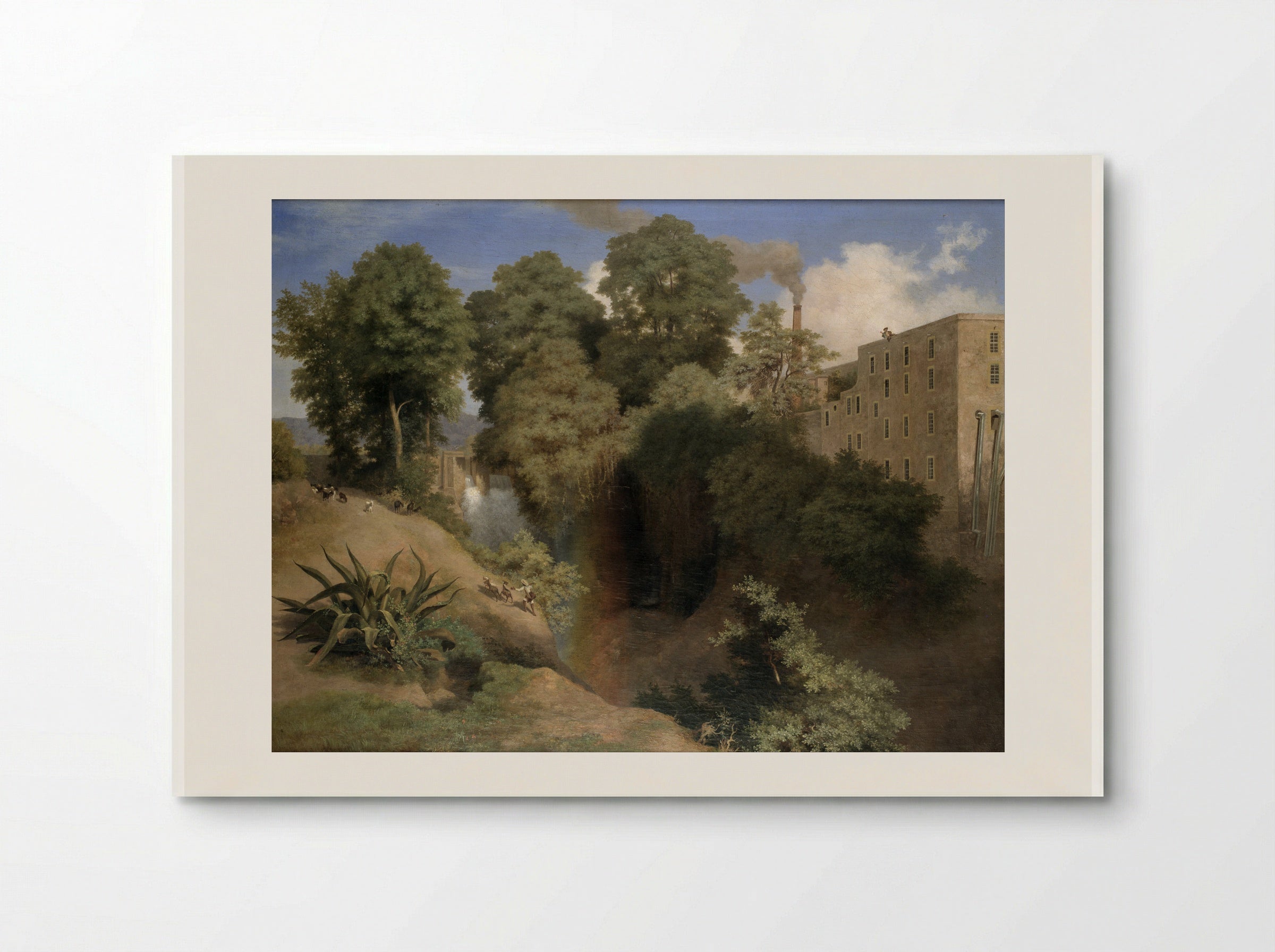 Puente rústico en el río San Ángel - José María Velasco - Poster