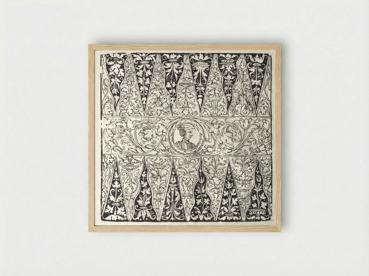 Puffspiel (Backgammon Board Design) - Peter Flötner - Framed Print Wood