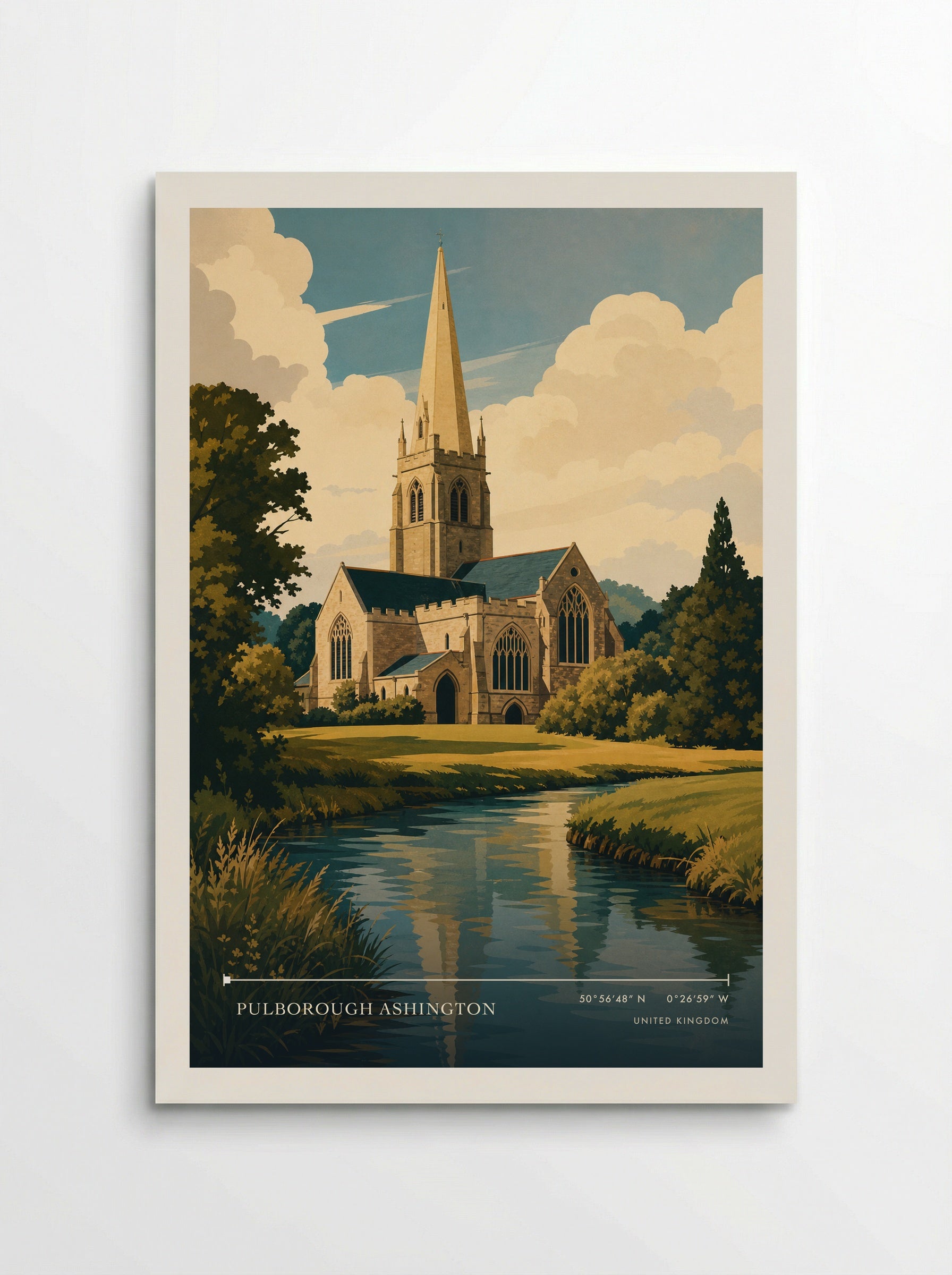 Pulborough Ashington United Kingdom Travel Poster - Poster