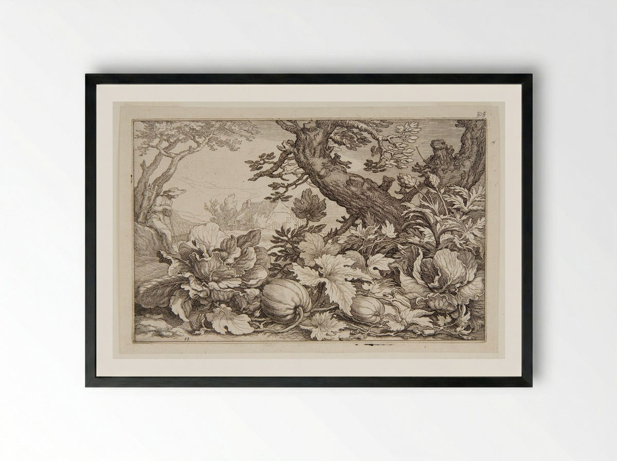 Pumpkins - Boetius Adamsz. Bolswert - Framed Print Black