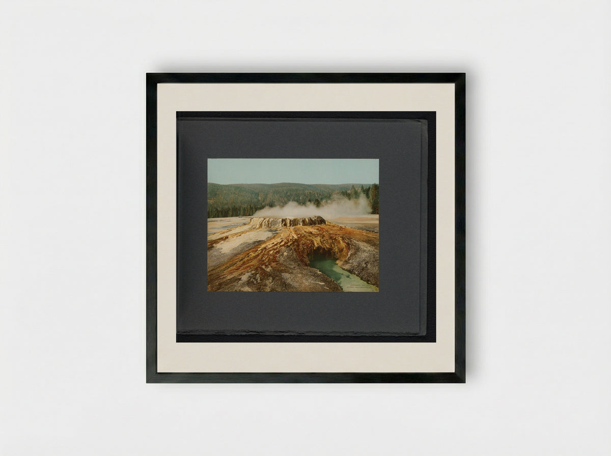 Punch Bowl Spring, Yellowstone National Park - William Henry Jackson - Framed Print Black
