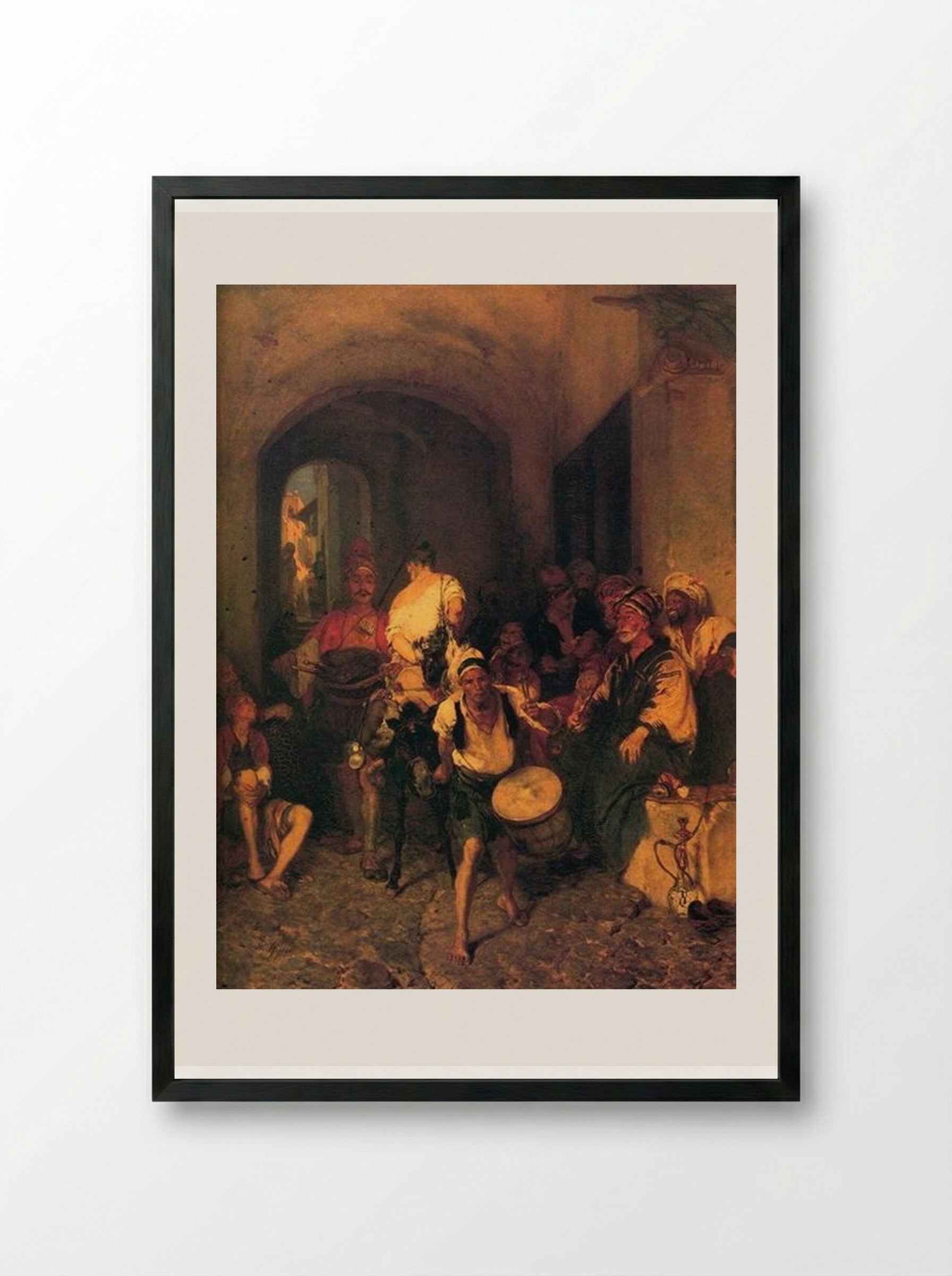 Punishment of the Thief - Nikolaos Gyzis - Framed Print Black