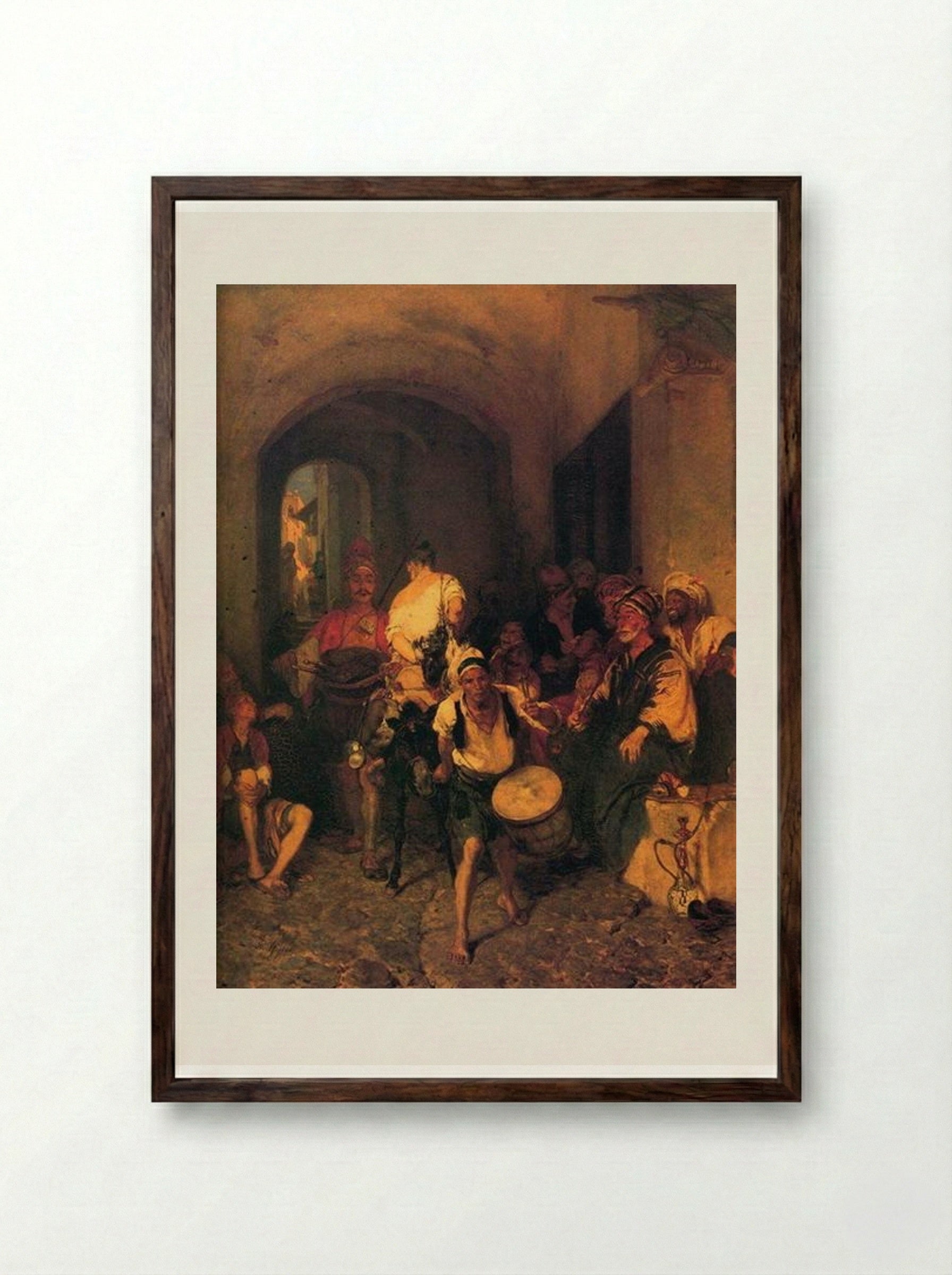 Punishment of the Thief - Nikolaos Gyzis - Framed Print Dark Wood