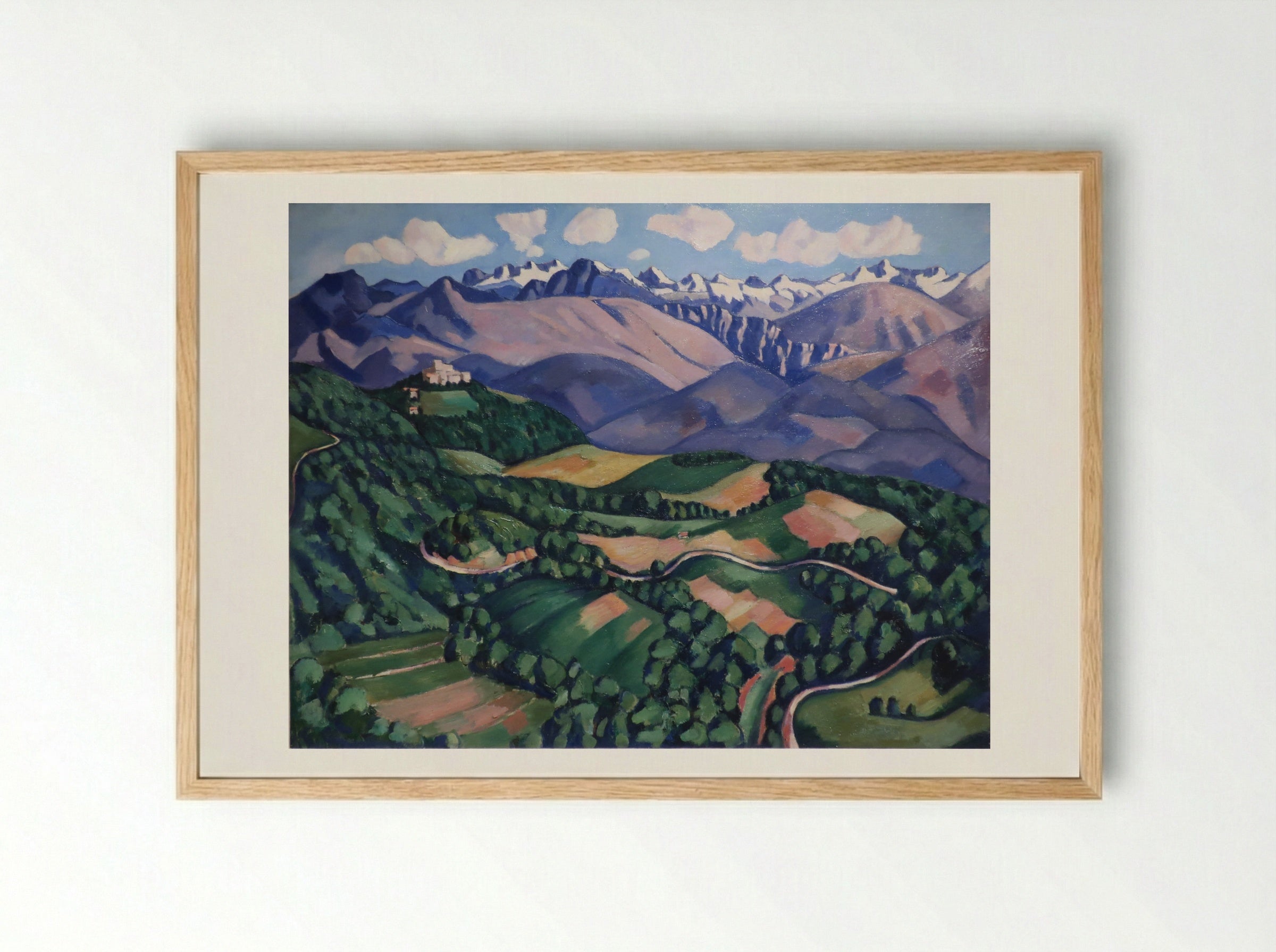 Purple Mountains, Vence - Marsden Hartley - Framed Print Wood