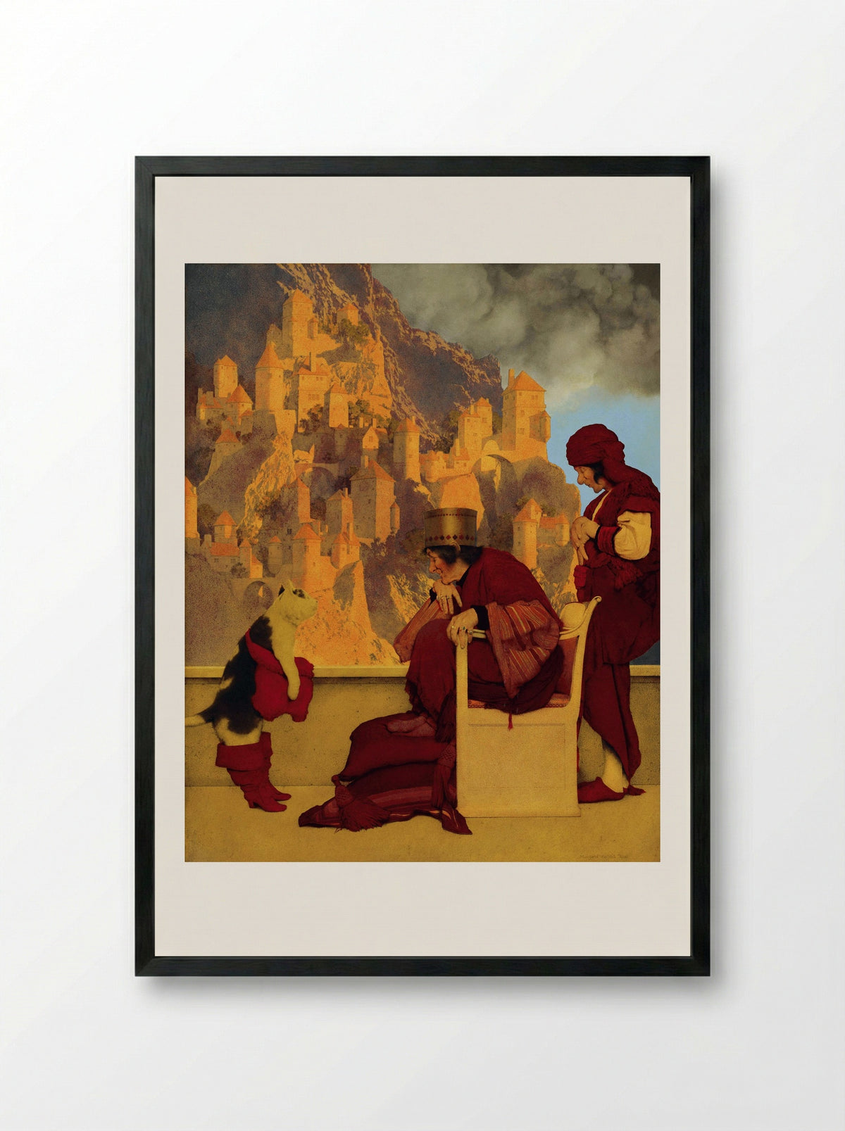 Puss in Boots - Maxfield Parrish - Framed Print Black