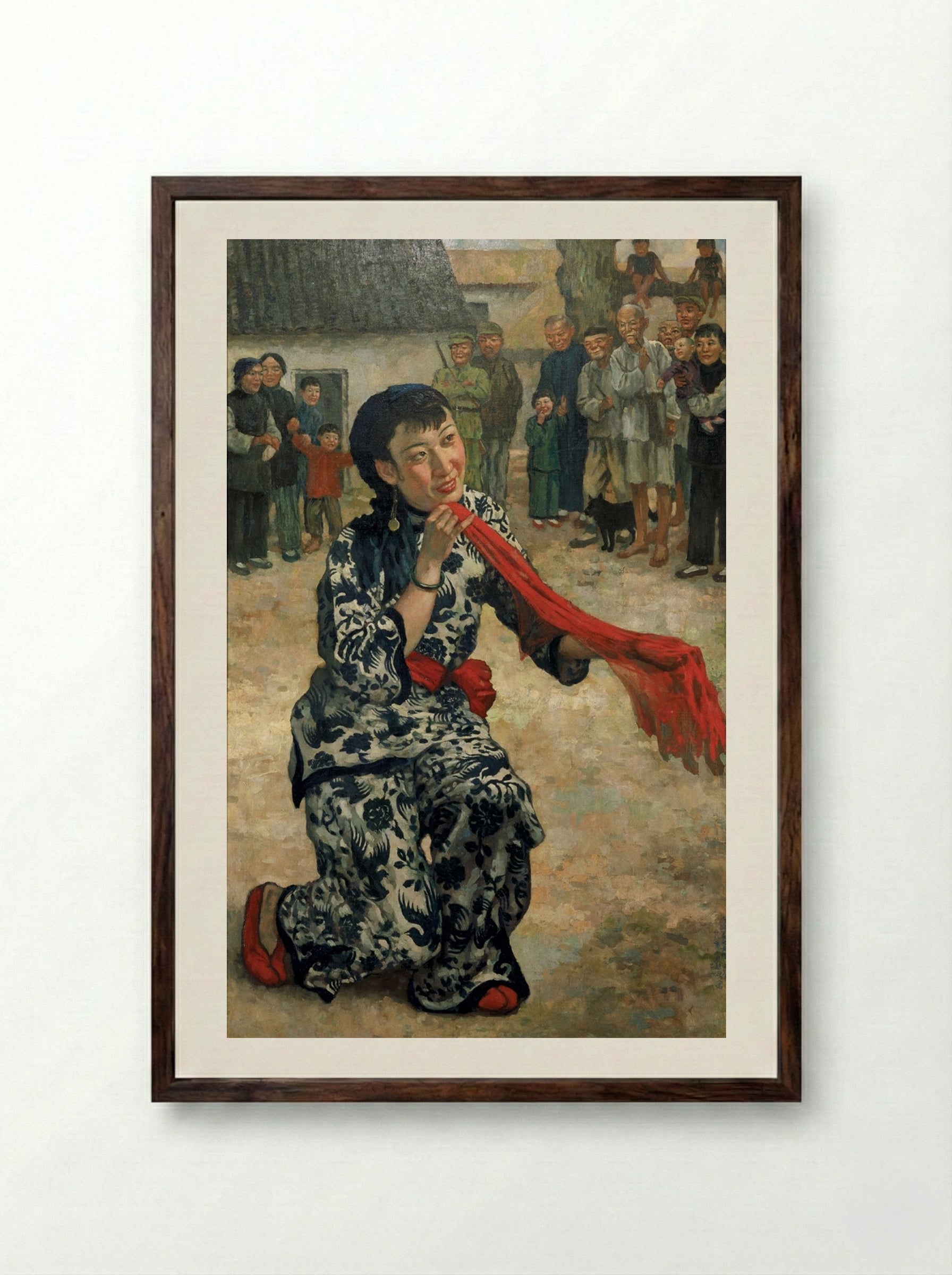 Put Down Your Whip - Xu Beihong - Framed Print Dark Wood