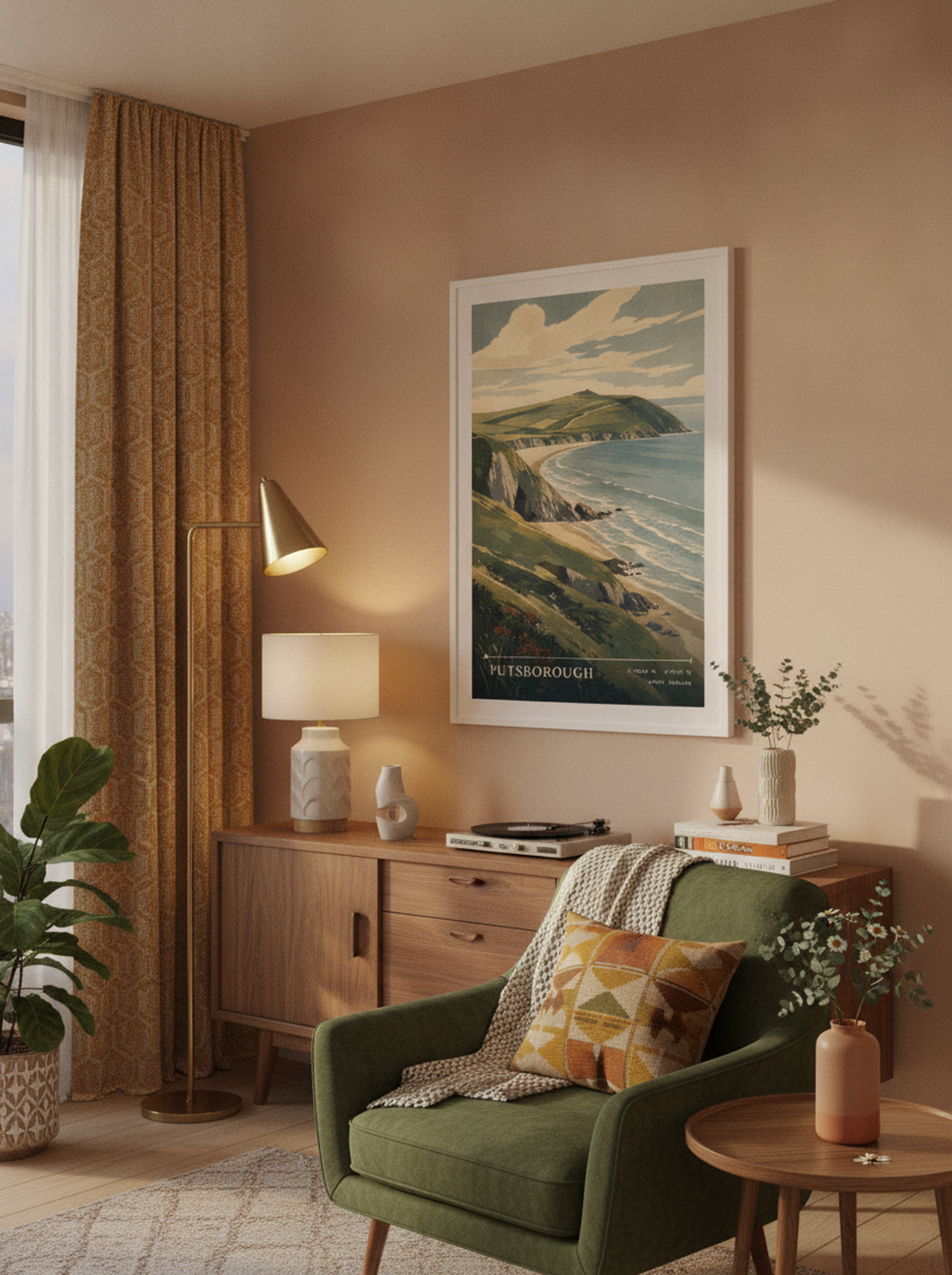 Putsborough Devon England Travel Poster - Lifestyle