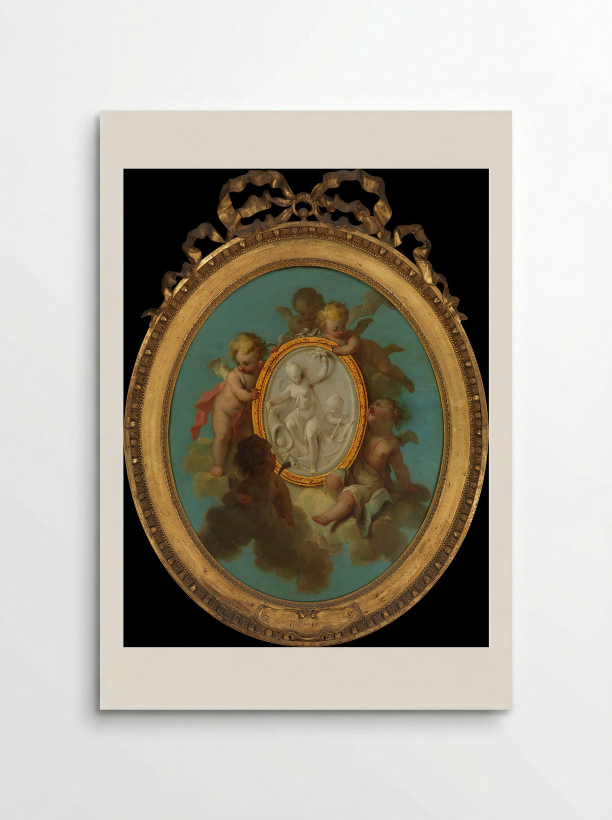 Putti with a Medallion - Charles Dominique Joseph Eisen - Poster
