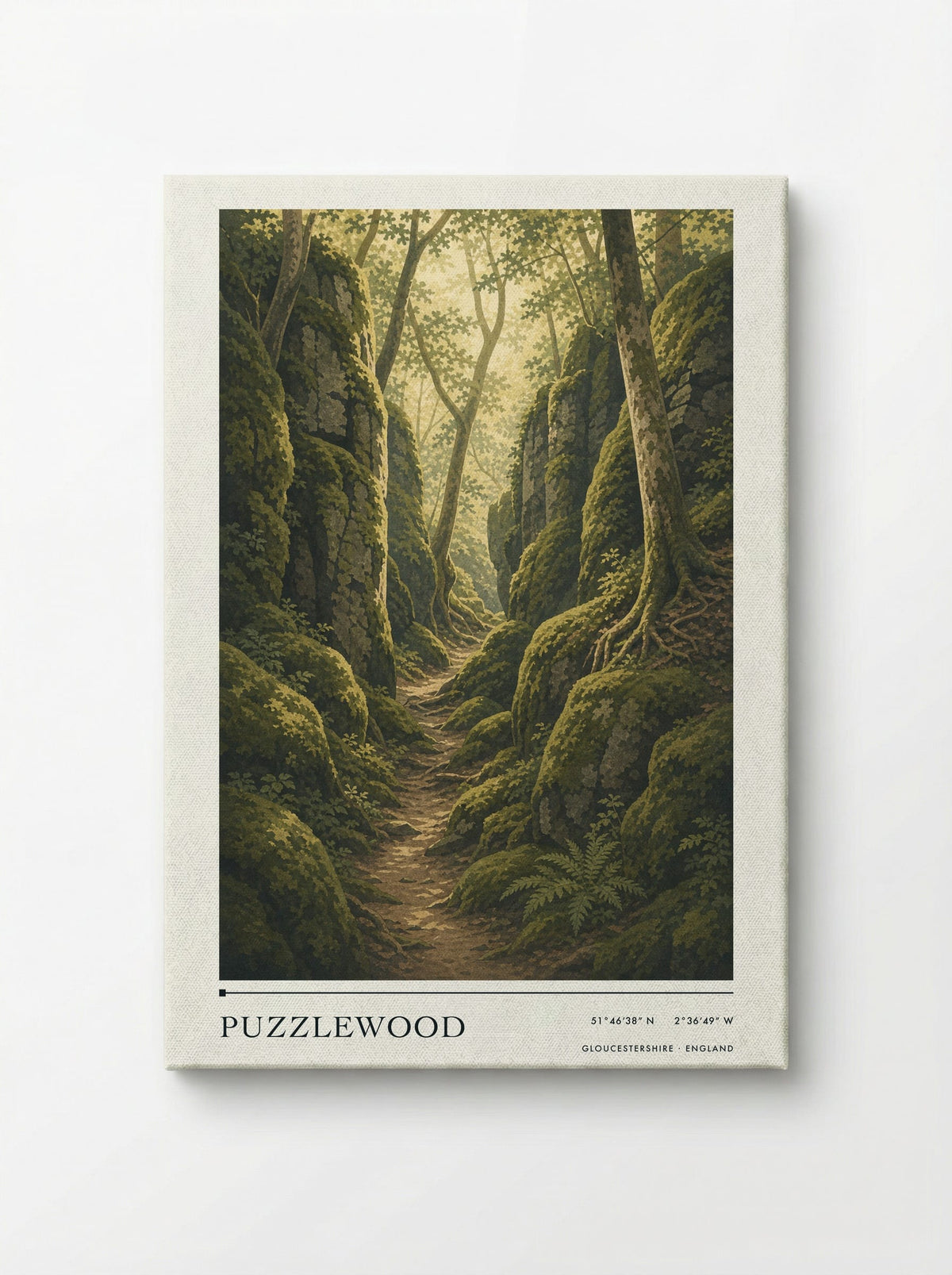 Puzzlewood Gloucestershire England Travel Poster - Canvas