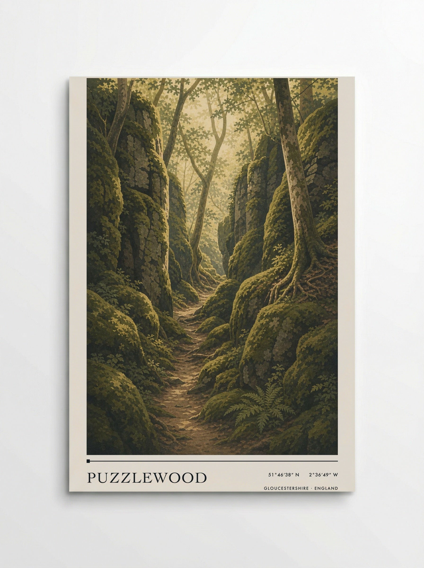 Puzzlewood Gloucestershire England Travel Poster - Poster