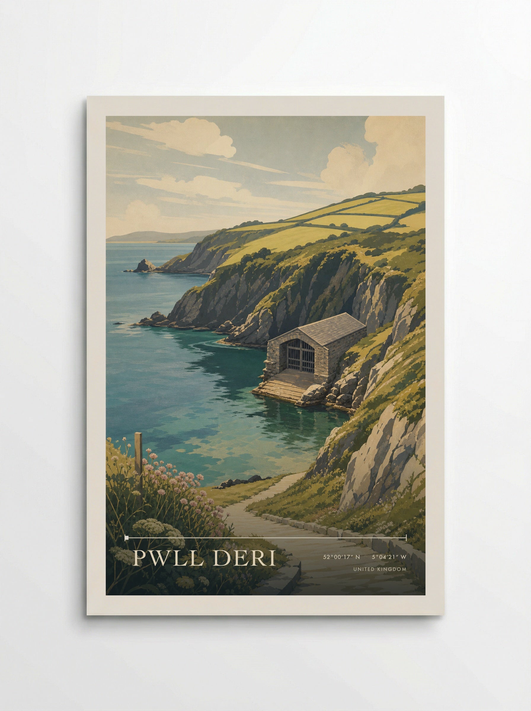 Pwll Deri United Kingdom Travel Poster - Poster