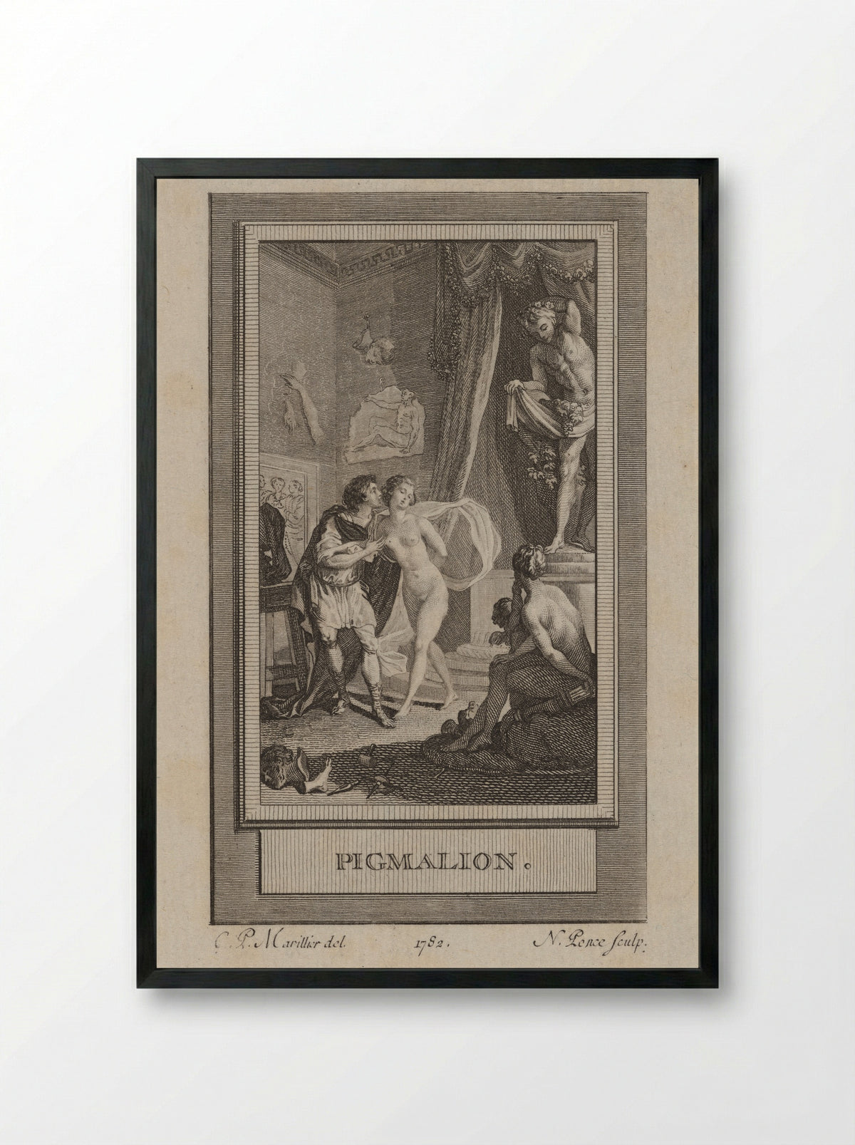 Pygmalion - Nicolas Ponce - Framed Print Black