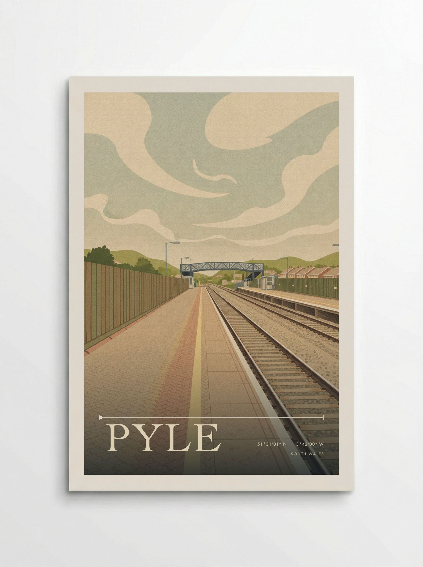 Pyle South Wales Wales Travel Poster - Poster
