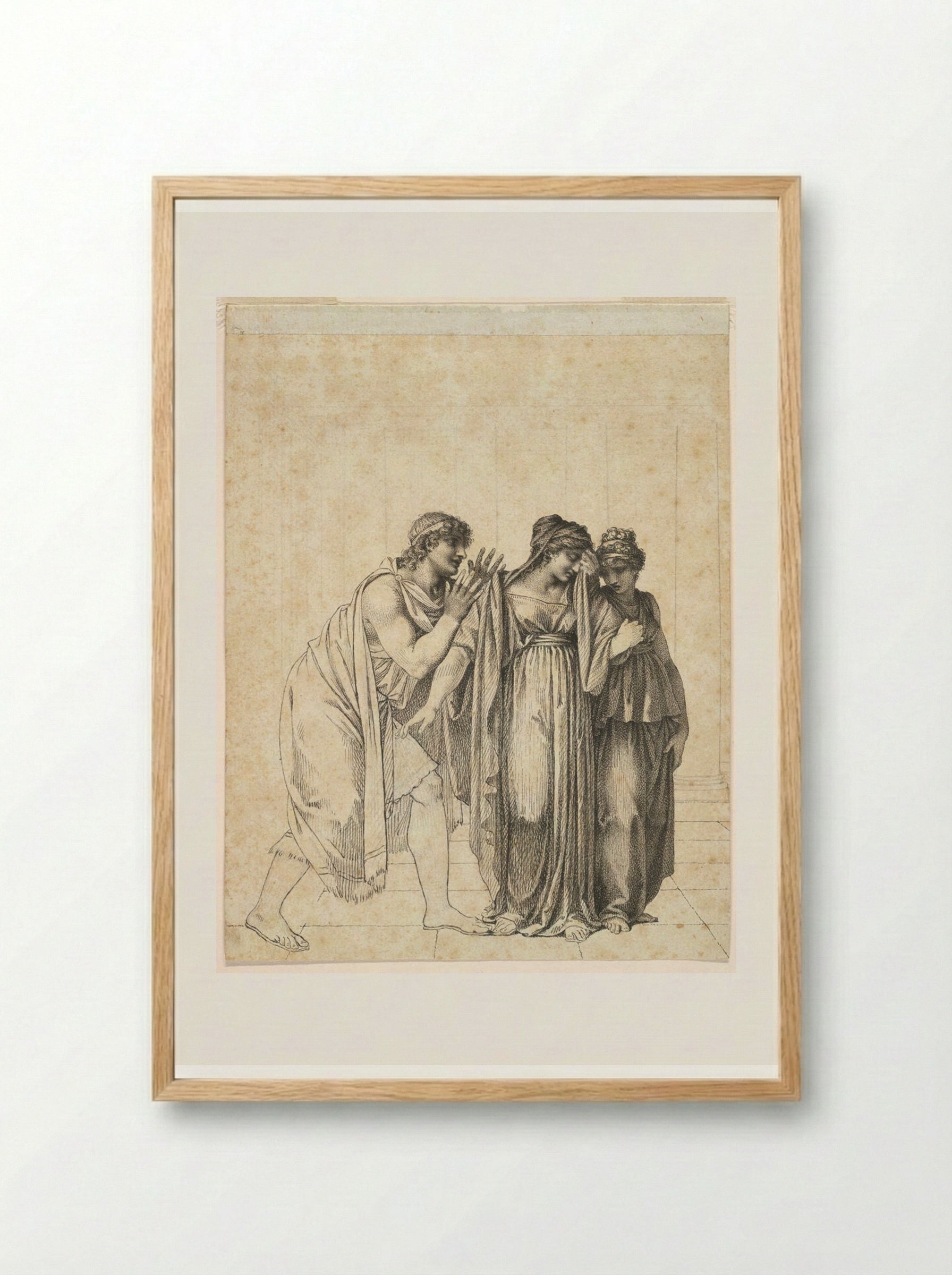 Pyrrhus and Andromache - Pierre-Paul Prud'hon - Framed Print Wood