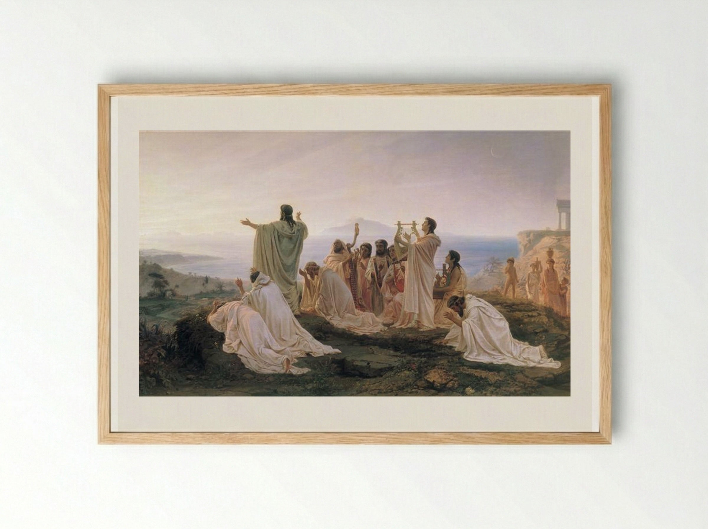 Pythagoreans Celebrate Sunrise - Fyodor Bronnikov - Framed Print Wood