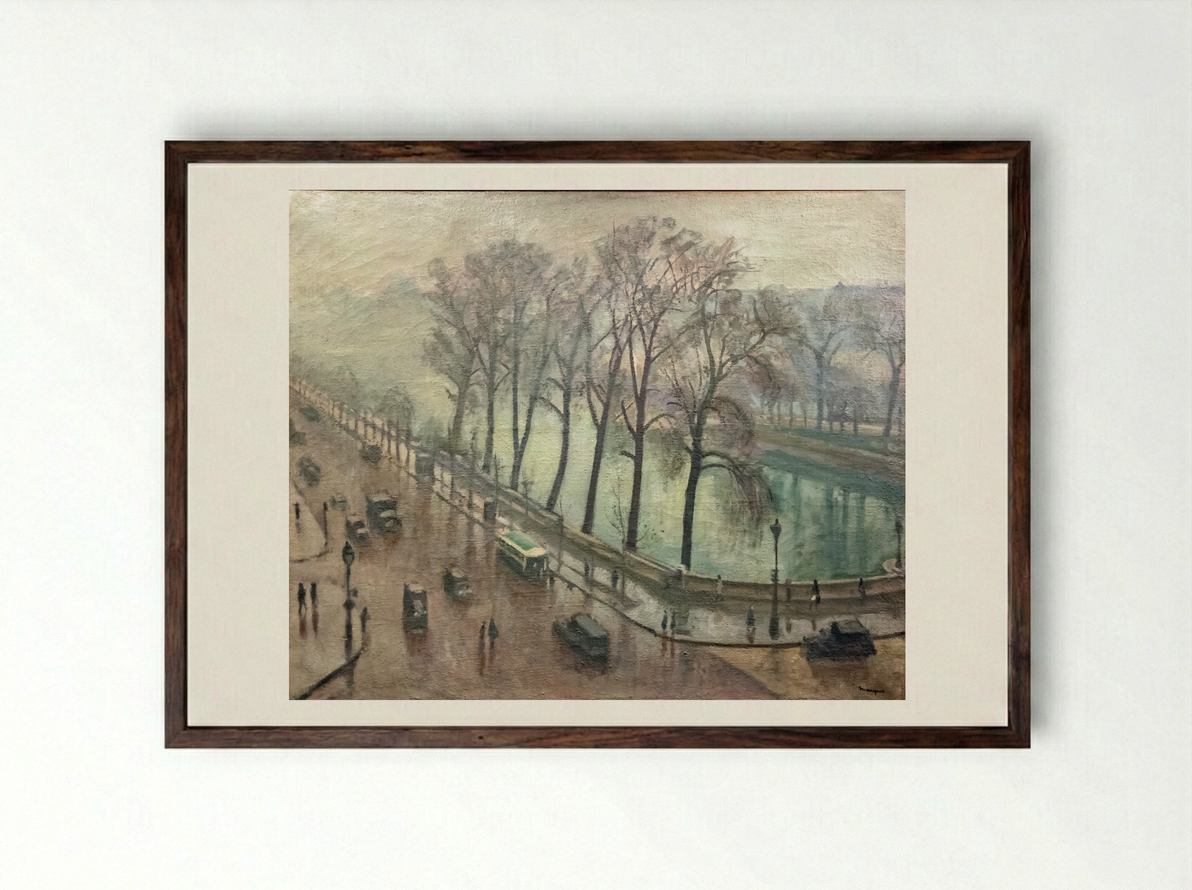 Quai des Grands-Augustins - Albert Marquet - Framed Print Dark Wood