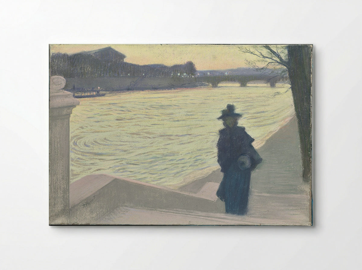 Quais de Seine en nocturne - Armand Point - Poster