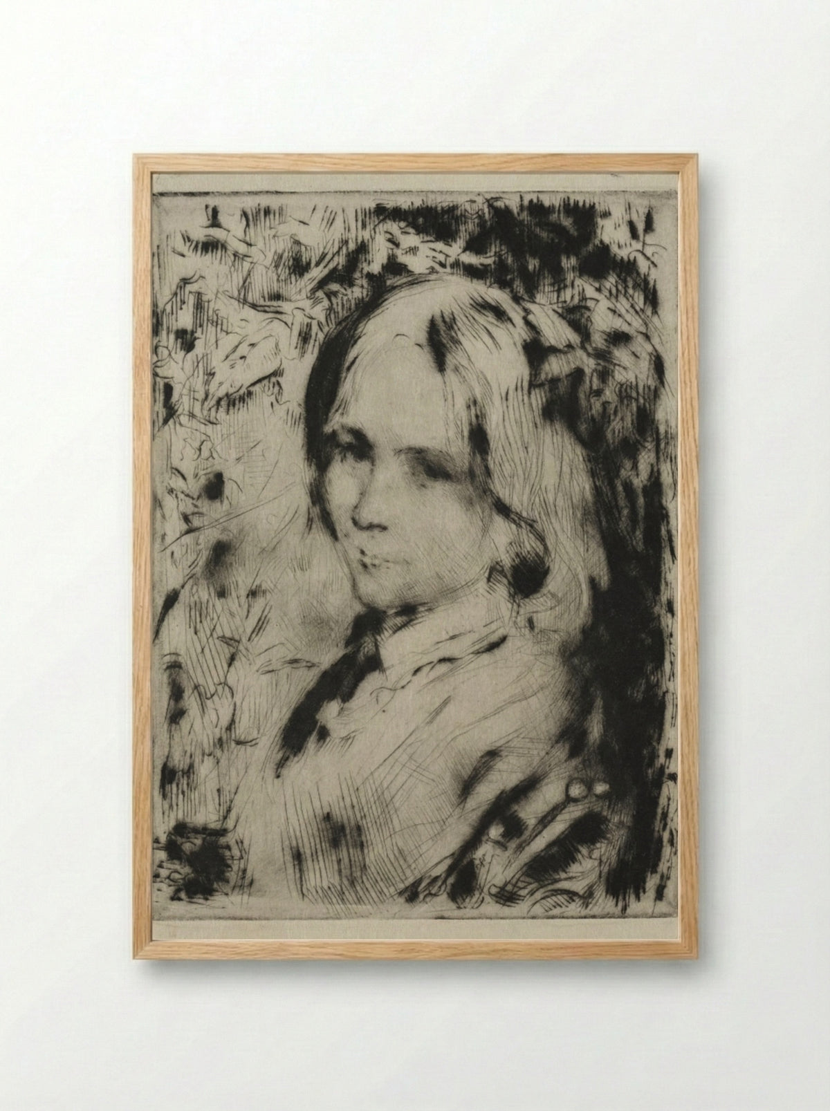 Quand tu seras fleur devenue - Charles Albert Waltner - Framed Print Wood